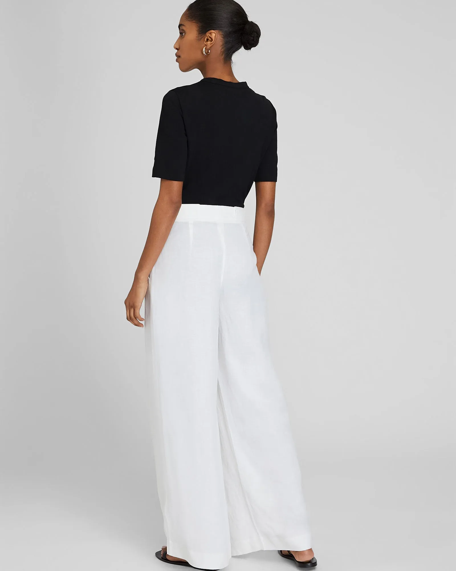 Wide Leg Linen Blend Trouser sold by Club Monaco product image thumbnail 2