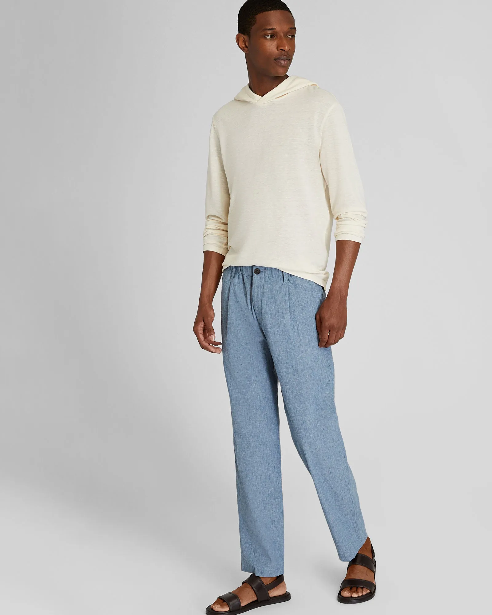Relaxed Tapered Linen-Blend Pant sold by Club Monaco