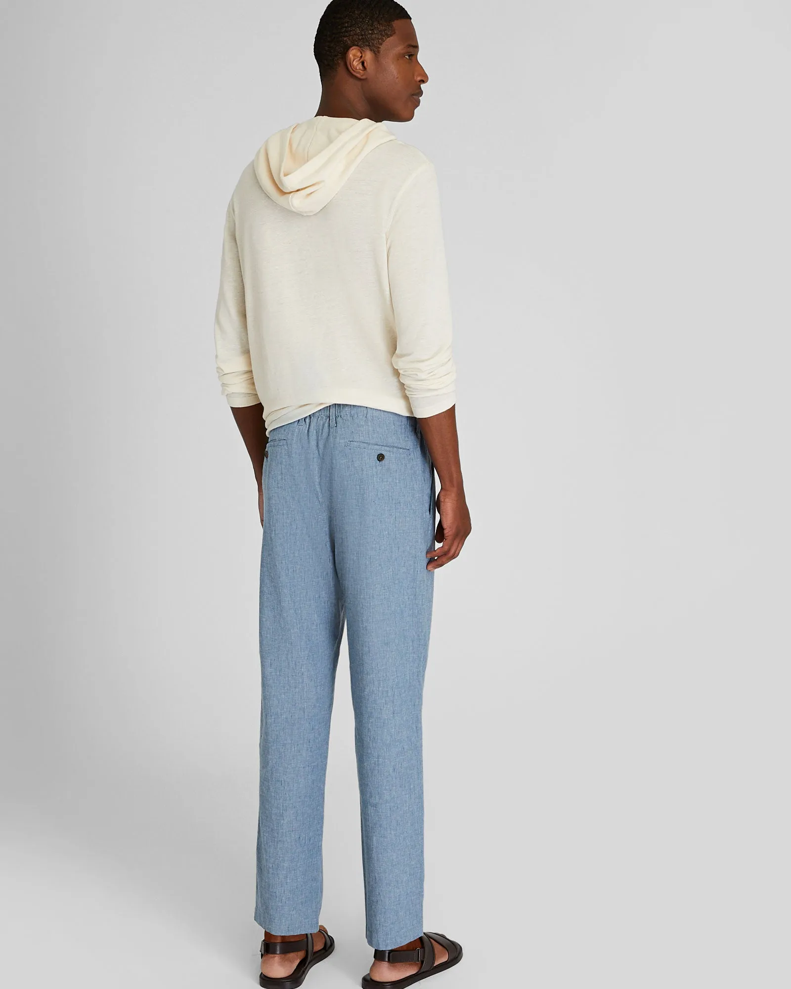 Relaxed Tapered Linen-Blend Pant sold by Club Monaco product image thumbnail 2