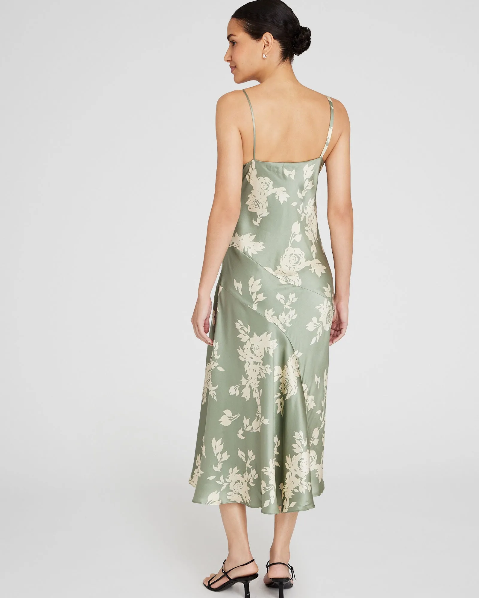 Drape Shoulder Silk Maxi Dress sold by Club Monaco product image thumbnail 2