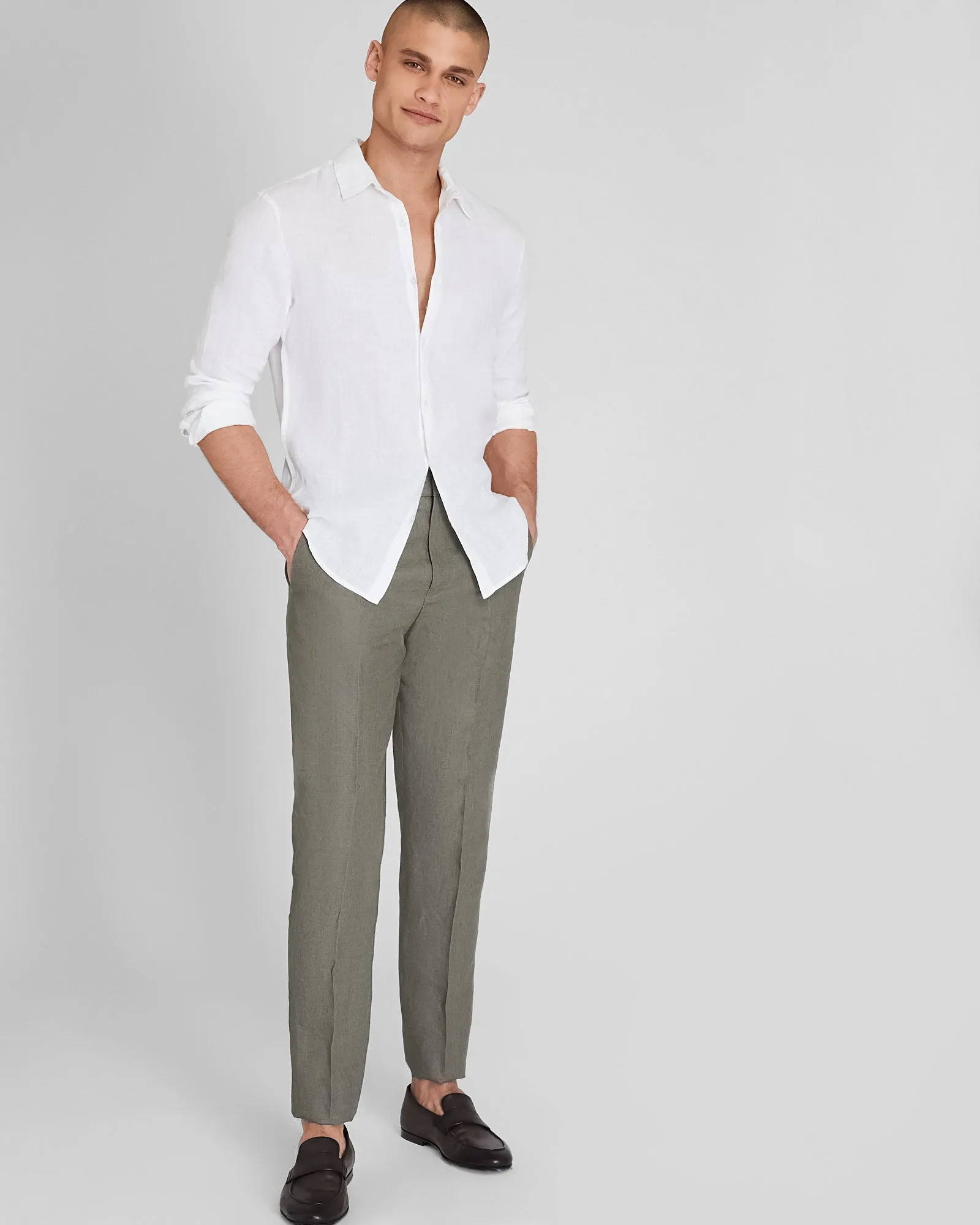 Carlo Bassetti Italian Linen Shirt sold by Club Monaco product image thumbnail 4