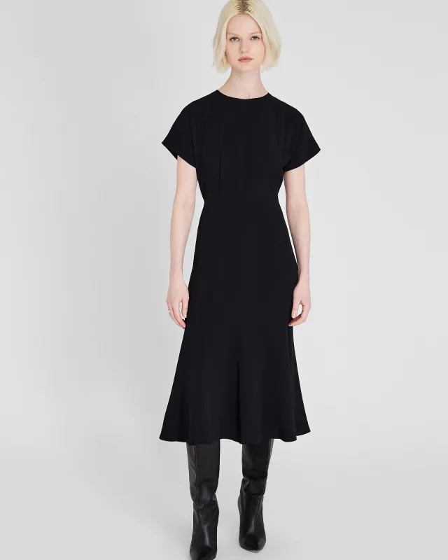 Crewneck Crepe Midi Dress sold by Club Monaco