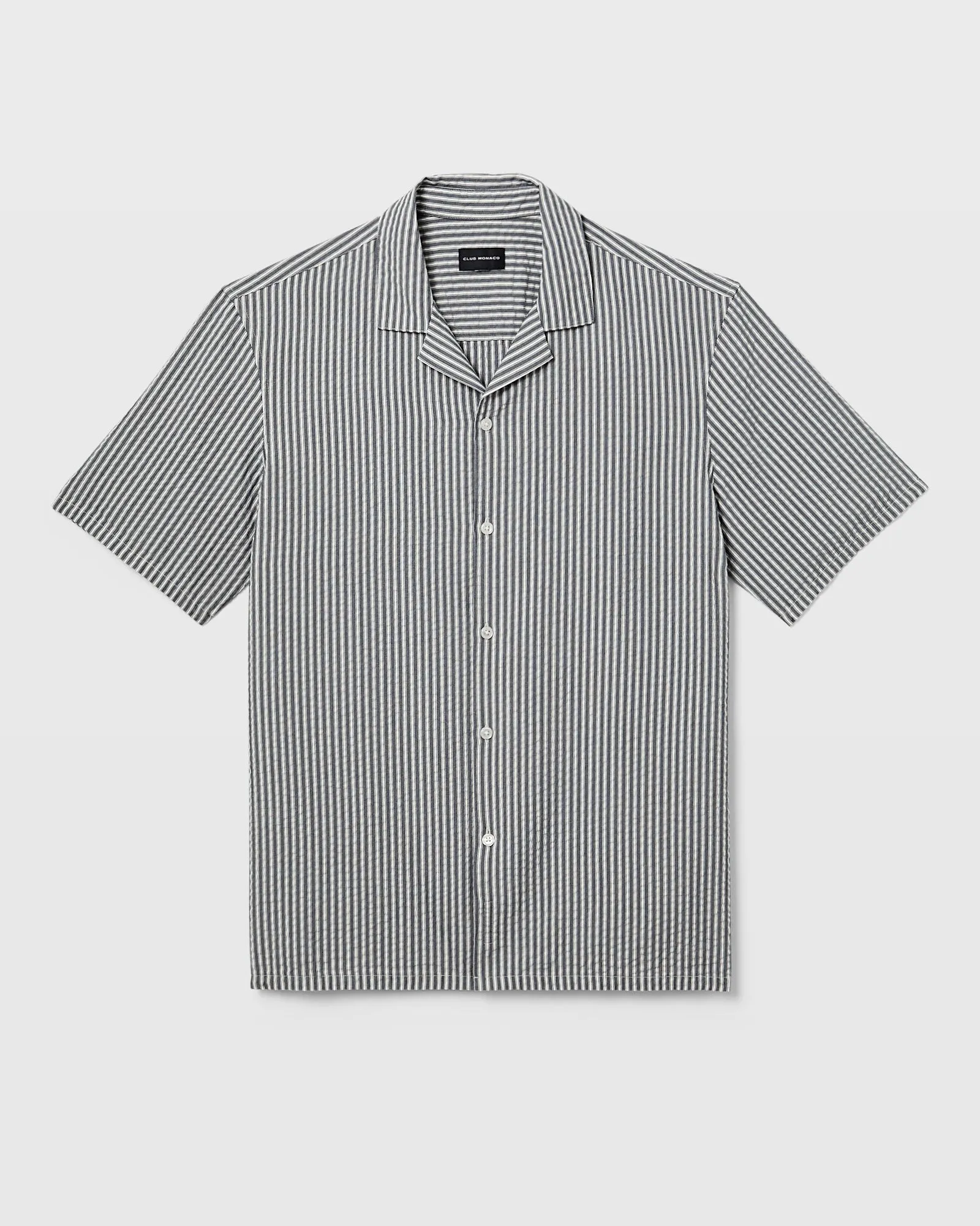 Short Sleeve Camp Collar Seersucker Shirt sold by Club Monaco product image thumbnail 5
