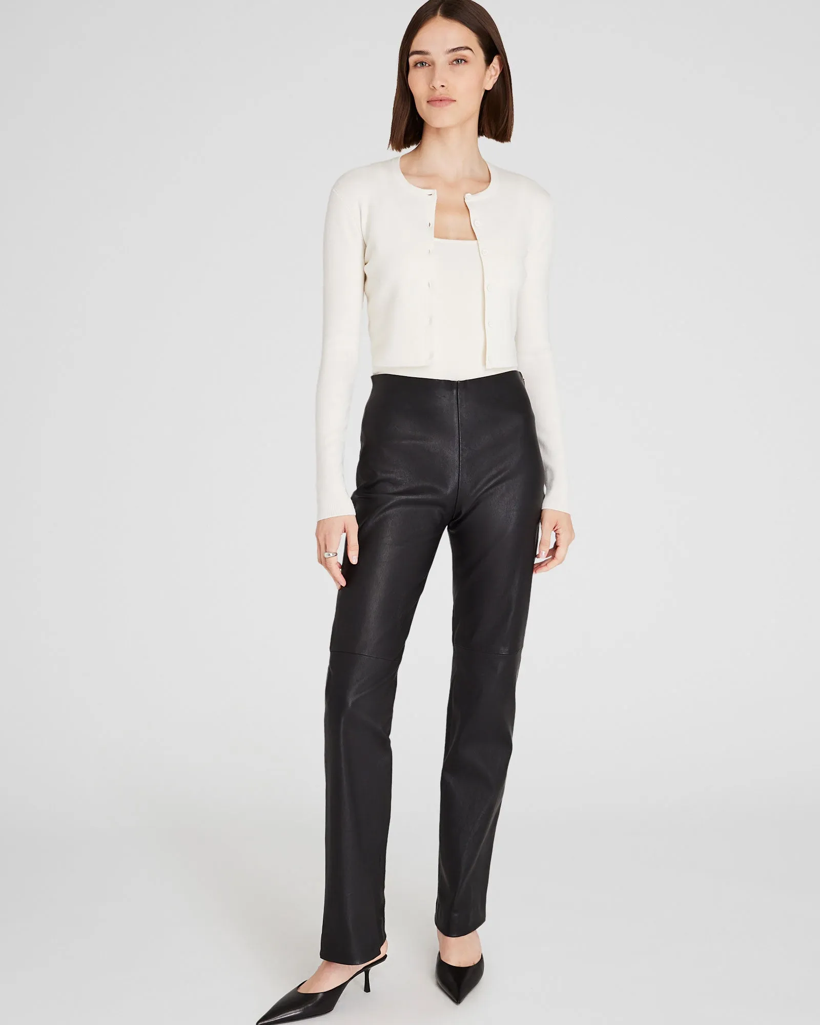 Merino Rib Cropped Cardigan sold by Club Monaco product image thumbnail 3