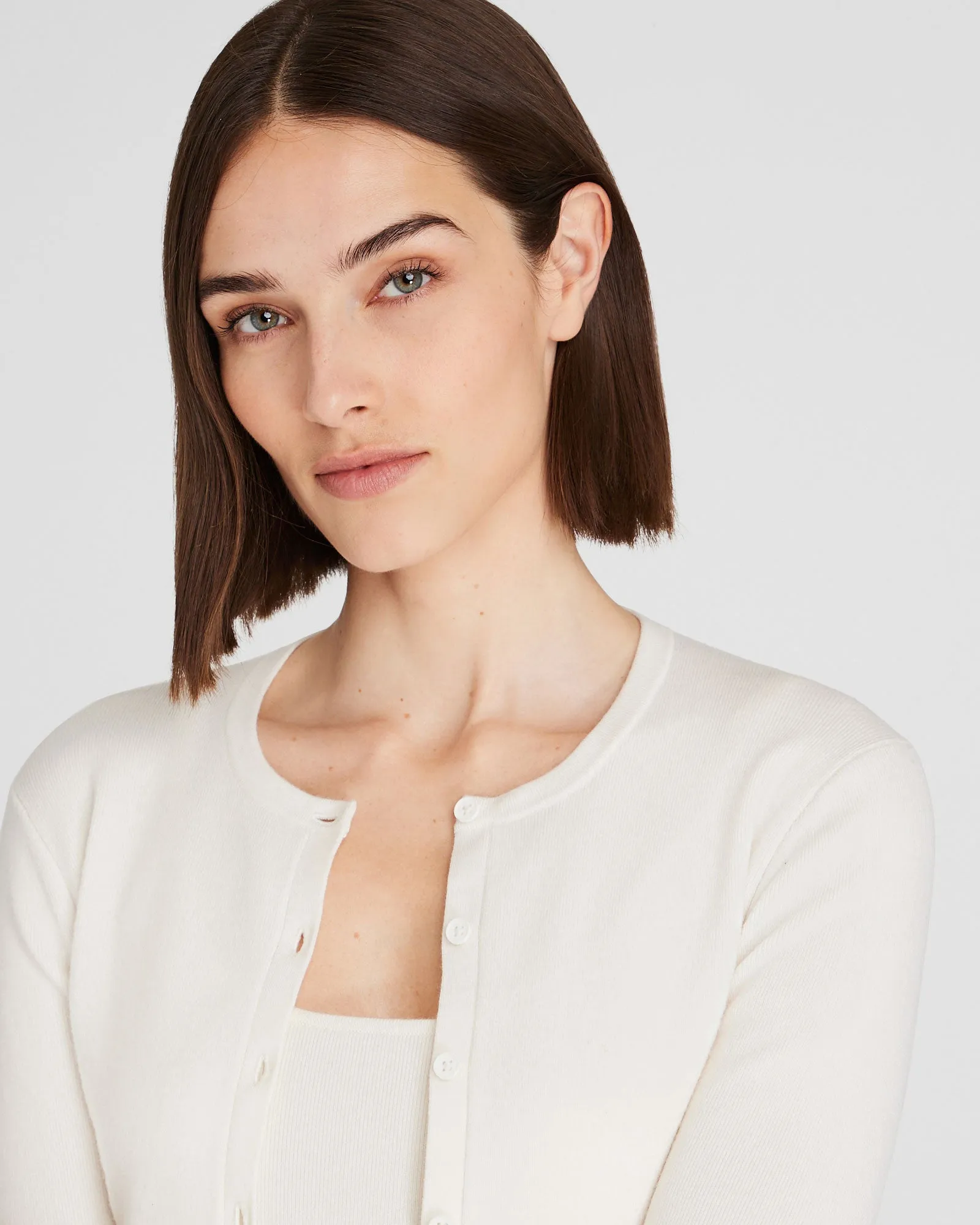 Merino Rib Cropped Cardigan sold by Club Monaco product image thumbnail 2