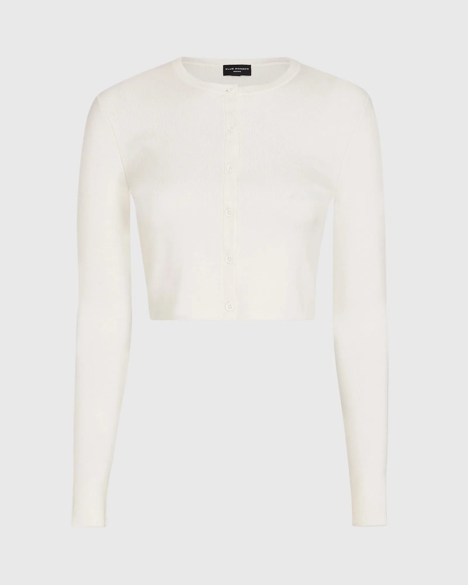 Merino Rib Cropped Cardigan sold by Club Monaco product image thumbnail 5