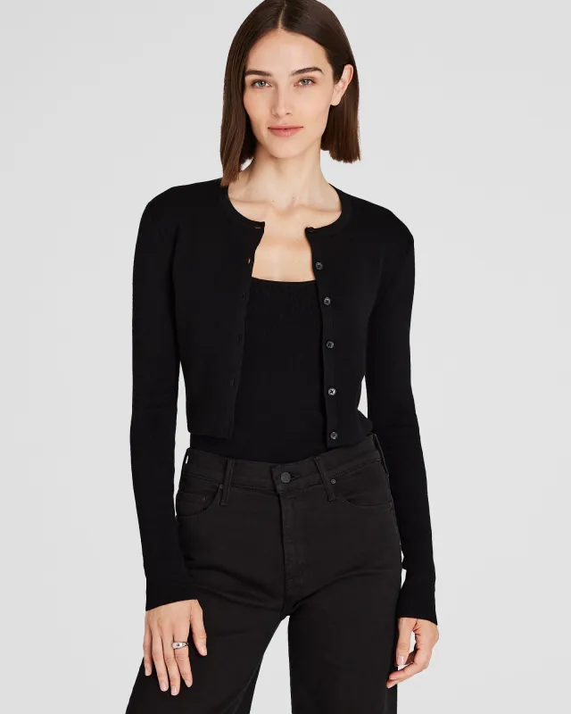 Merino Rib Cropped Cardigan sold by Club Monaco