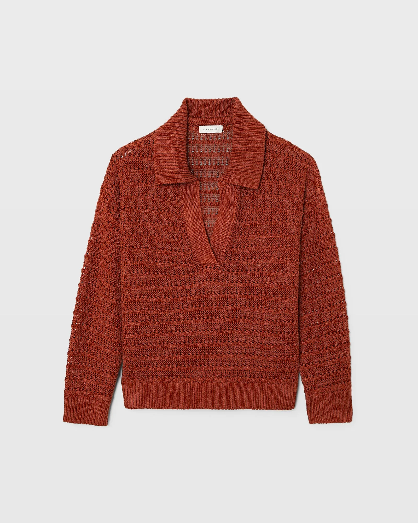 Mixed Stitch Oversized Johnny Collar Sweater sold by Club Monaco product image thumbnail 5