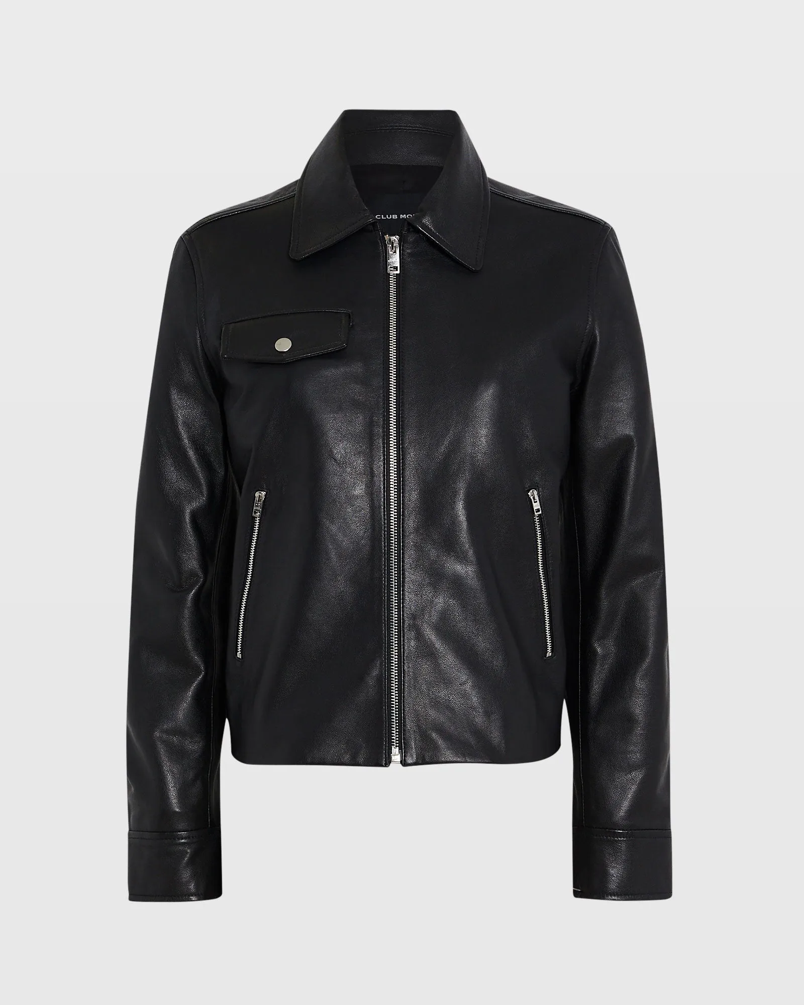 Zip-Front Leather Jacket sold by Club Monaco product image thumbnail 5