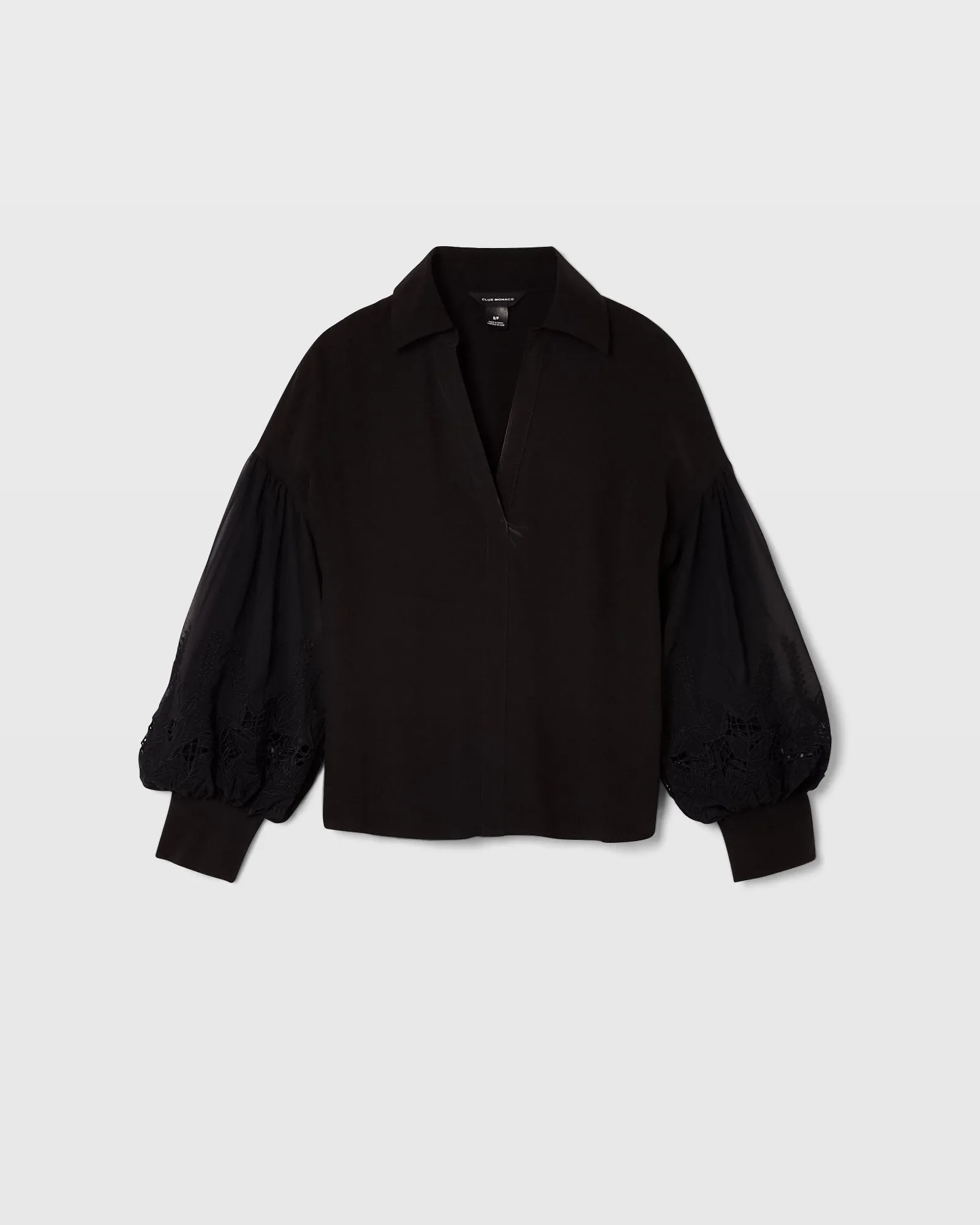 Embroidered Balloon Sleeve Blouse sold by Club Monaco product image thumbnail 5