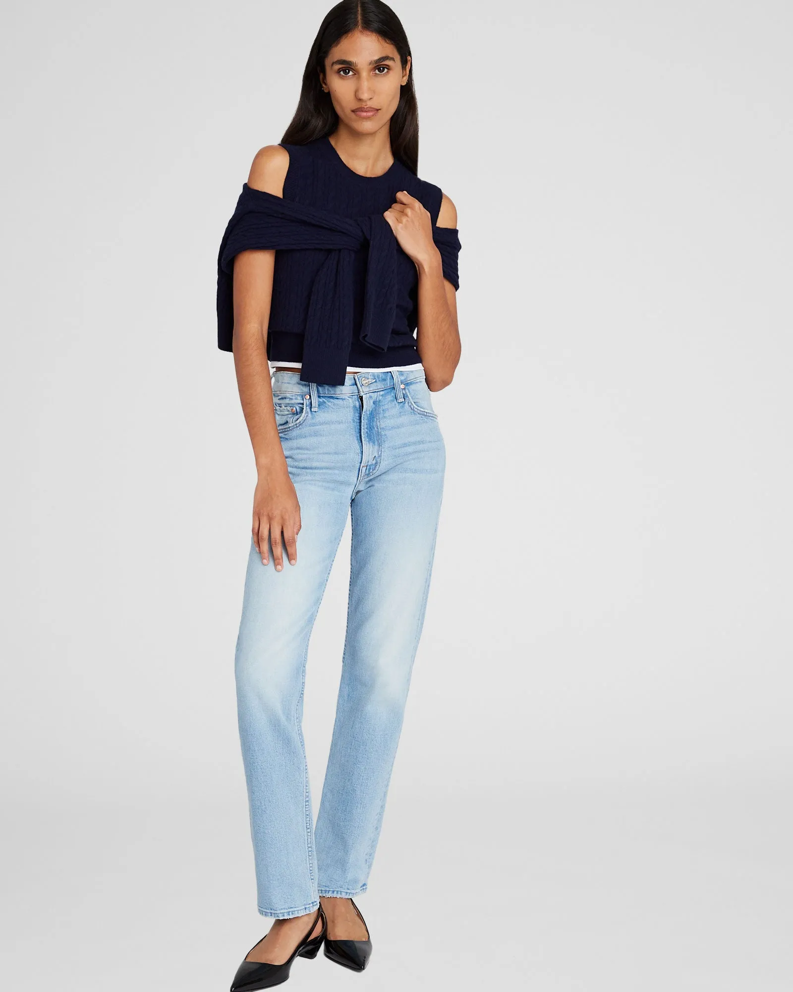 Cashmere Mini Cable Shell sold by Club Monaco product image thumbnail 2