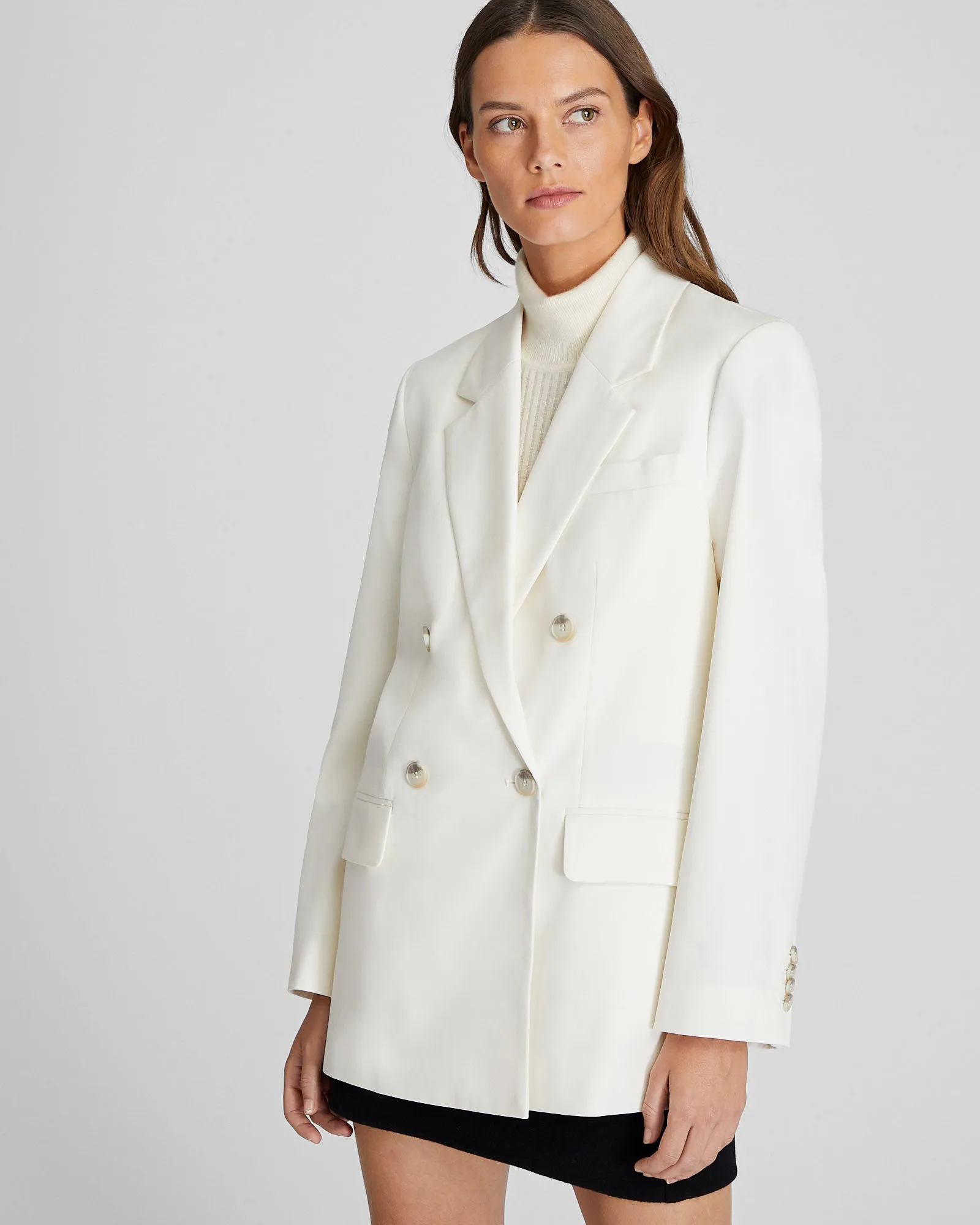 Lightweight Wool Relaxed Double Breasted Blazer sold by Club Monaco