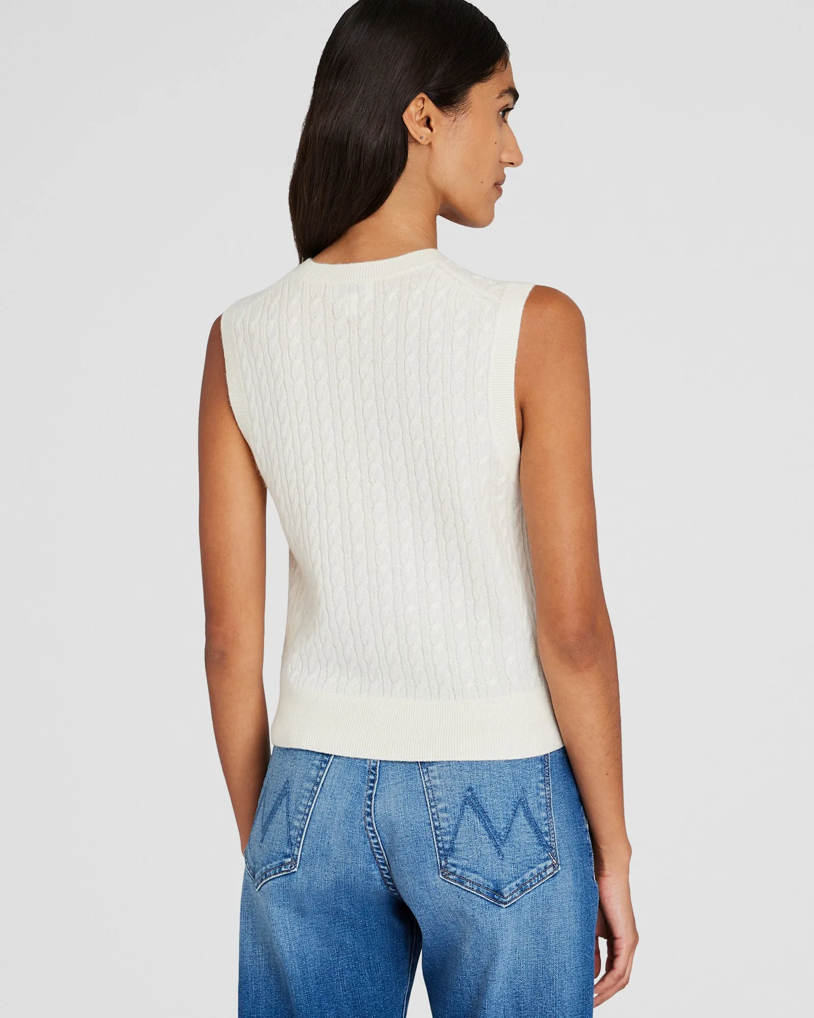 Cashmere Mini Cable Shell sold by Club Monaco product image thumbnail 3