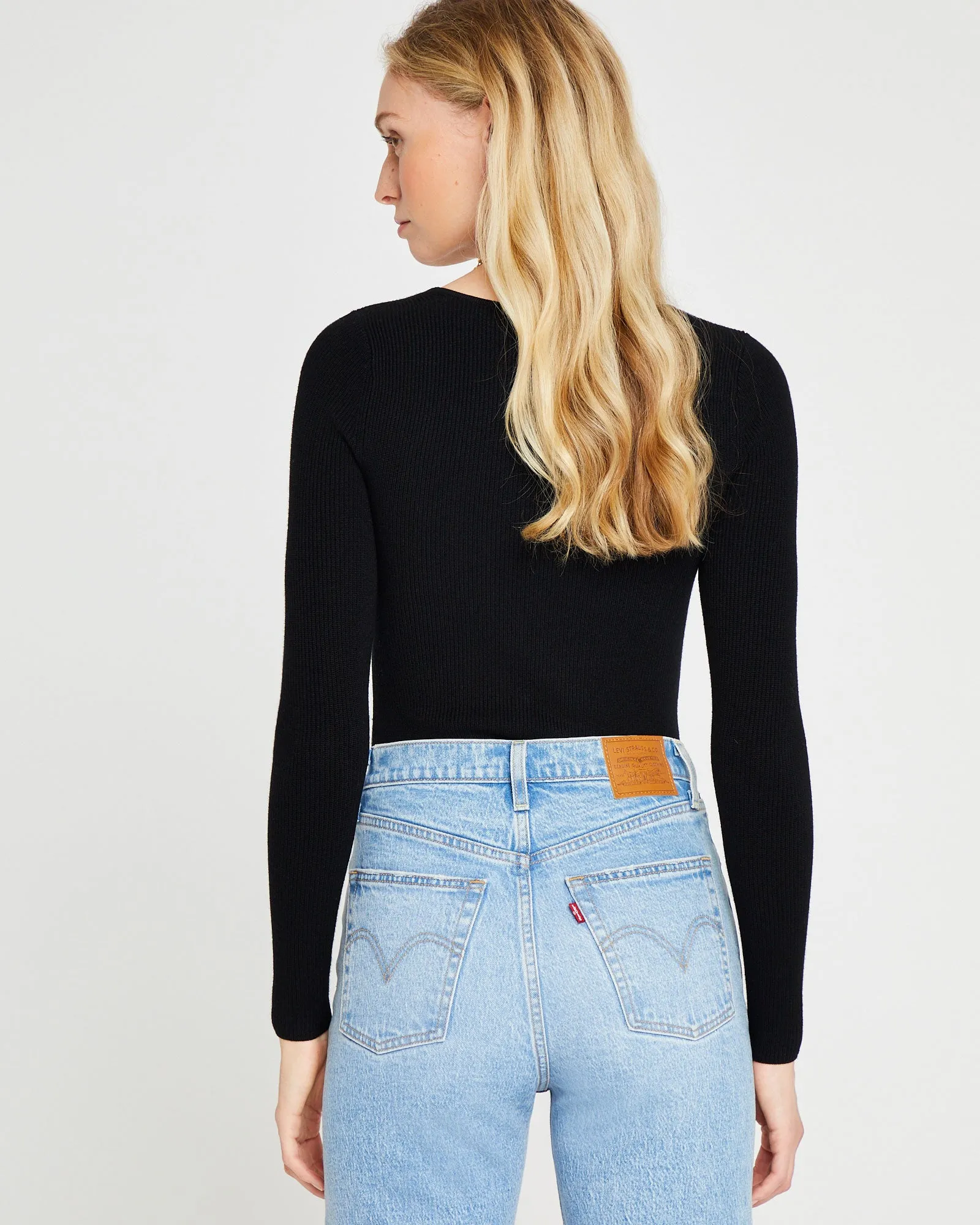 Shrug Neck Rib Sweater sold by Club Monaco product image thumbnail 2