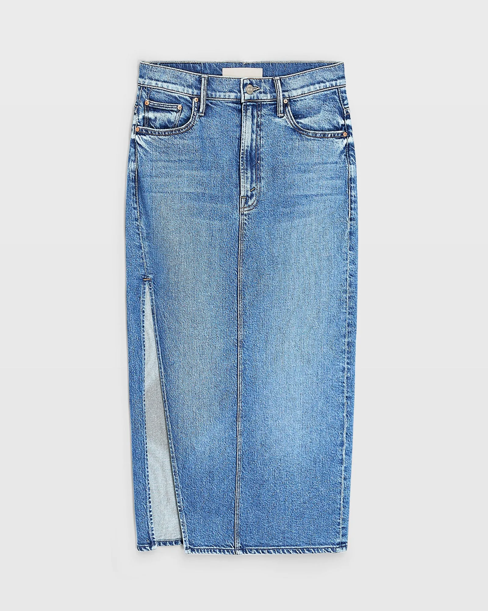 MOTHER The Split Second Denim Midi Skirt sold by Club Monaco product image thumbnail 5