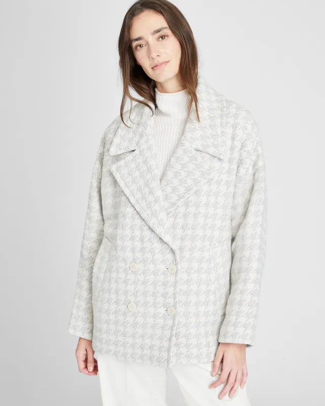Short Double-Breasted Textured Relaxed Coat sold by Club Monaco