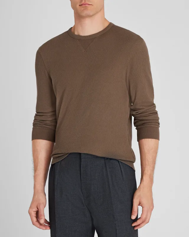 Long-Sleeve Waffle Crew sold by Club Monaco