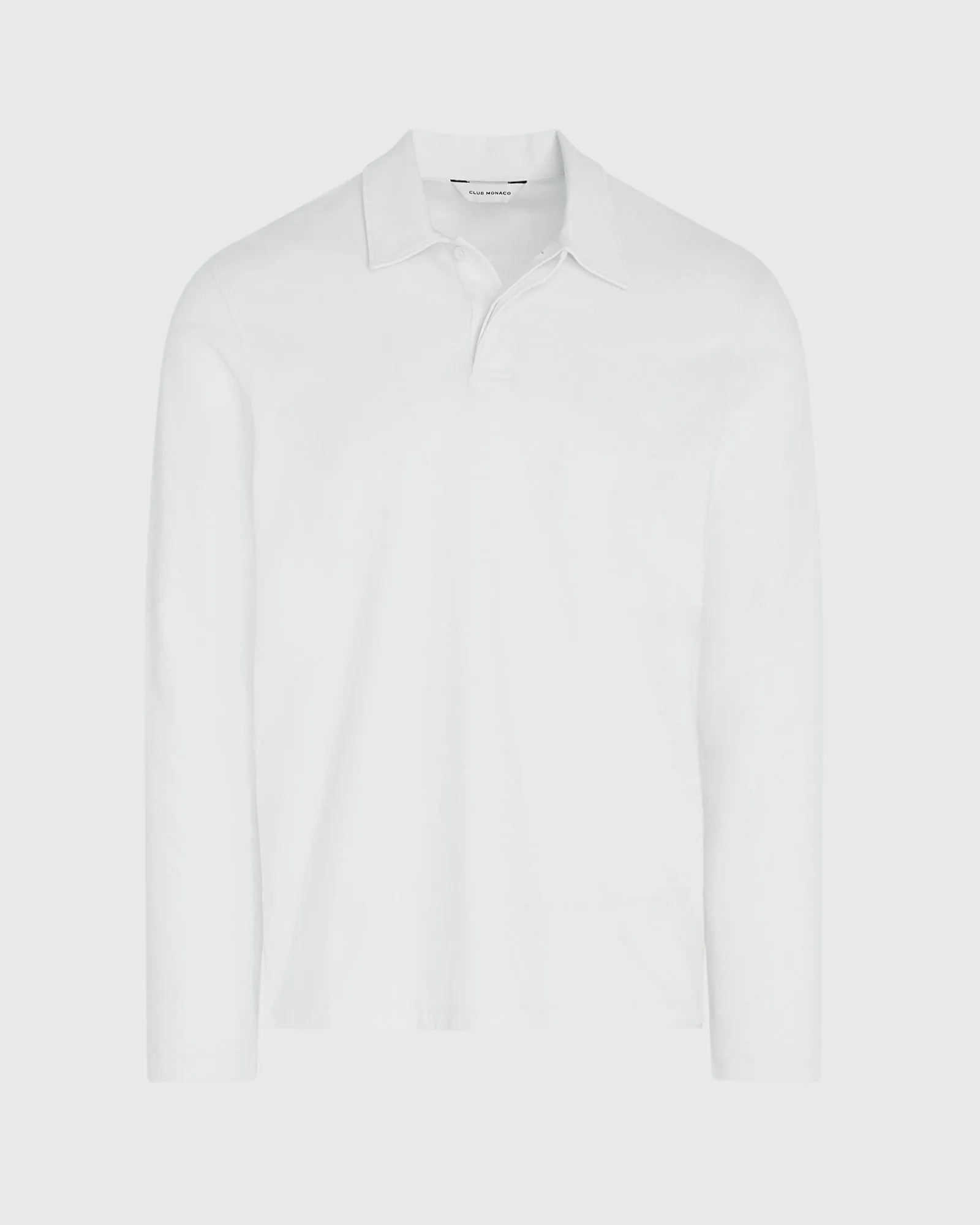 Long-Sleeve Brushed Cotton Polo sold by Club Monaco product image thumbnail 5