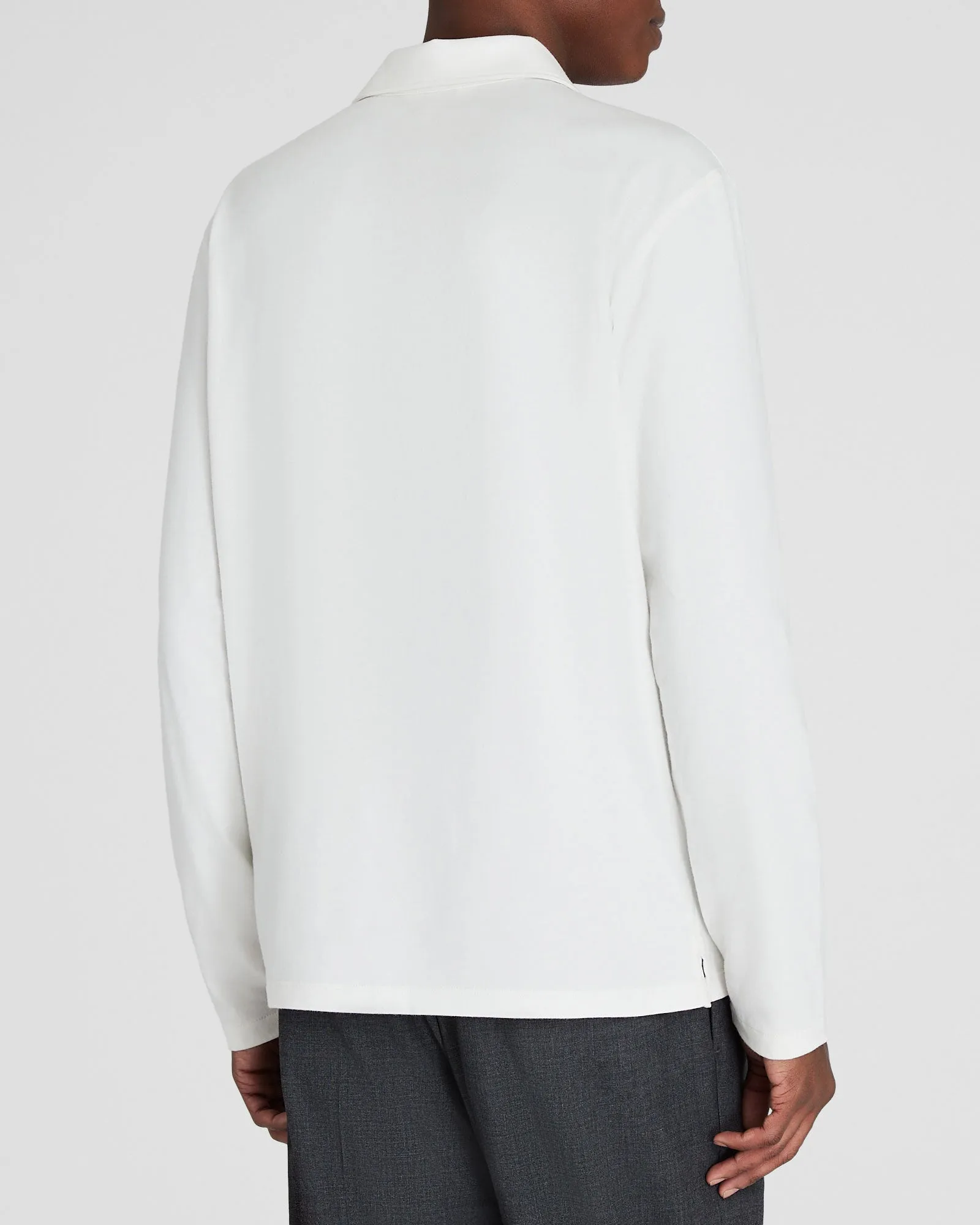 Long-Sleeve Brushed Cotton Polo sold by Club Monaco product image thumbnail 3