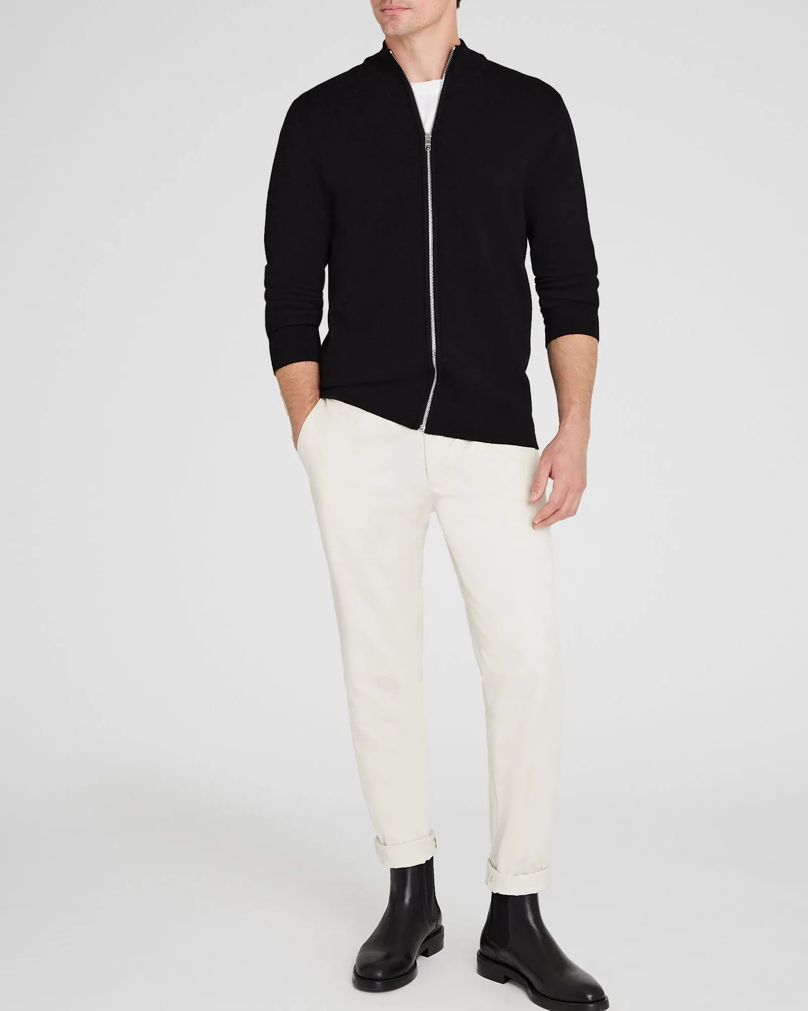 Double-Faced Merino Wool Full-Zip Sweater sold by Club Monaco product image thumbnail 2