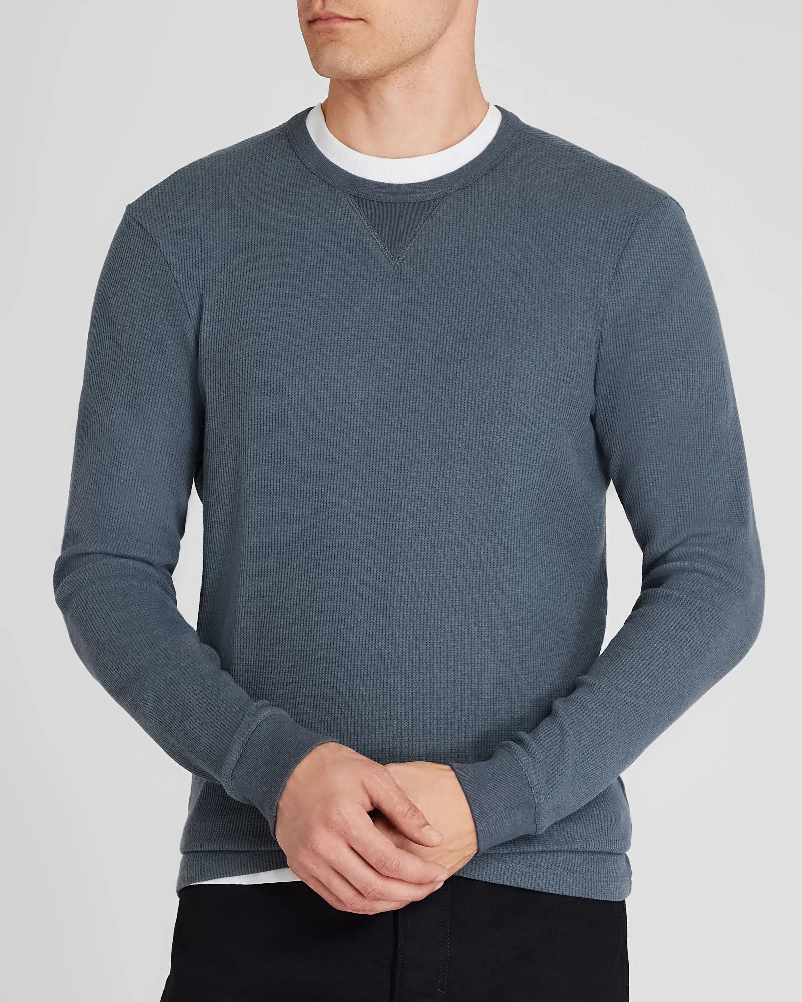 Long-Sleeve Waffle Crew sold by Club Monaco