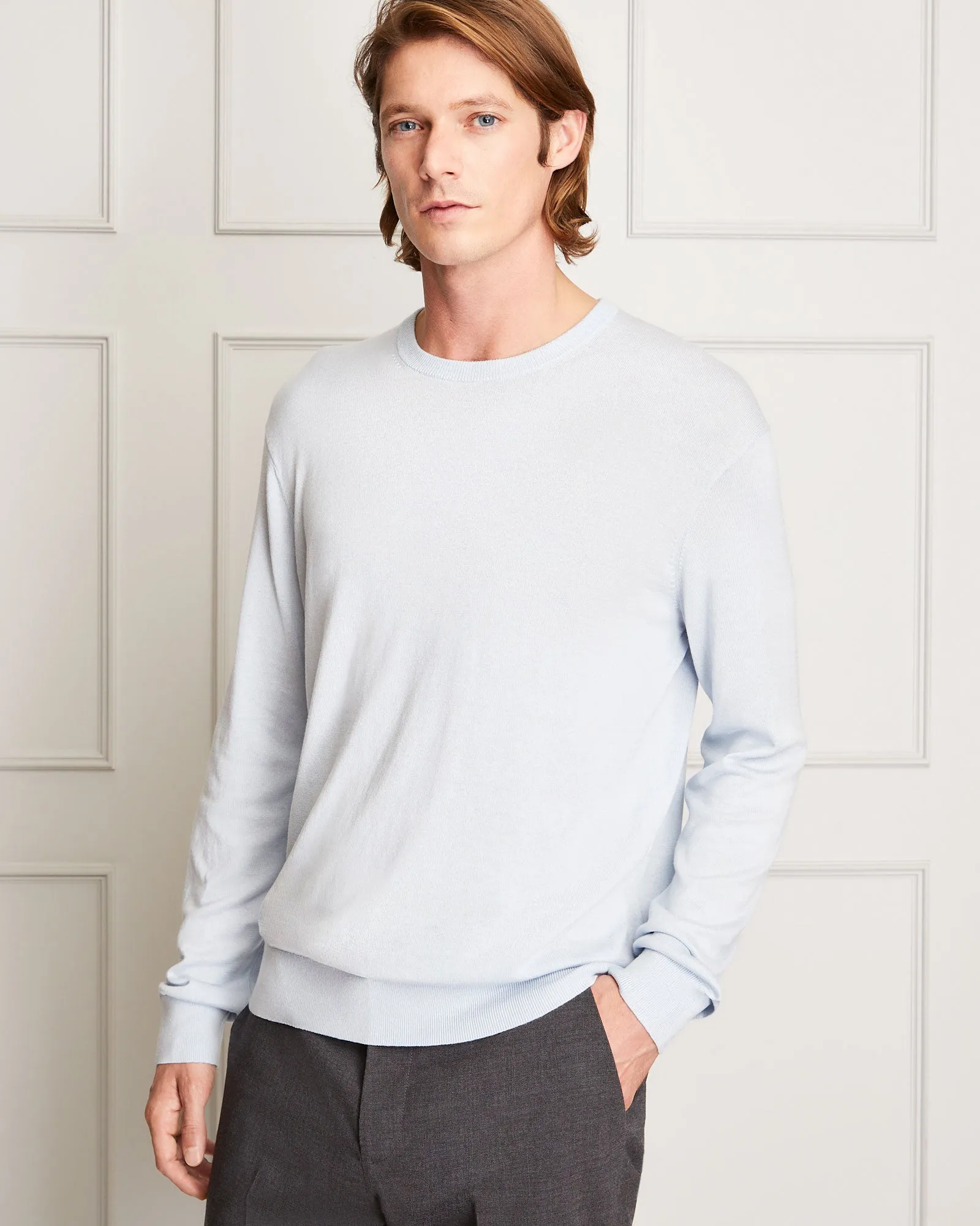 Fine Gauge Silk Blend Crewneck sold by Club Monaco