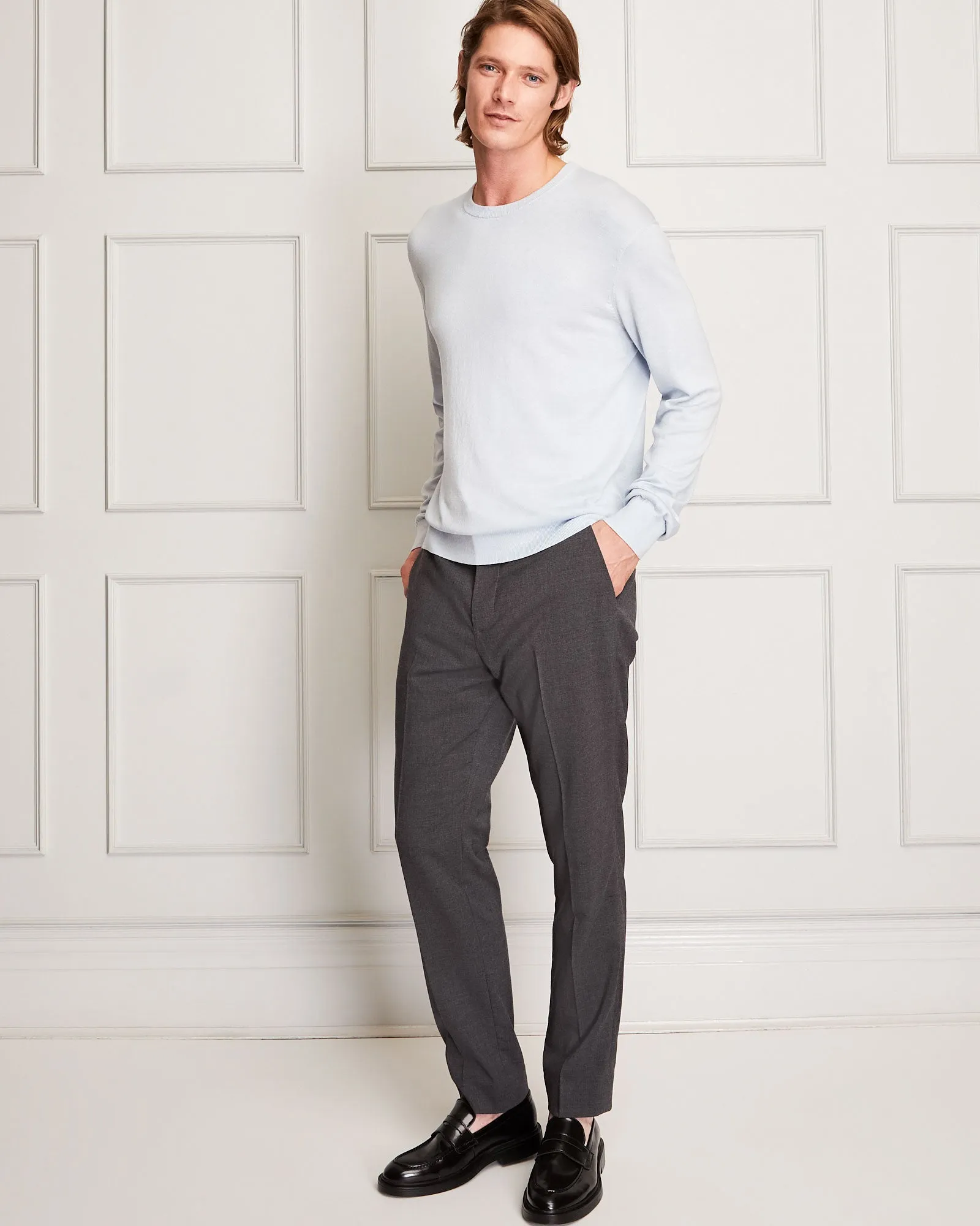 Fine Gauge Silk Blend Crewneck sold by Club Monaco product image thumbnail 4