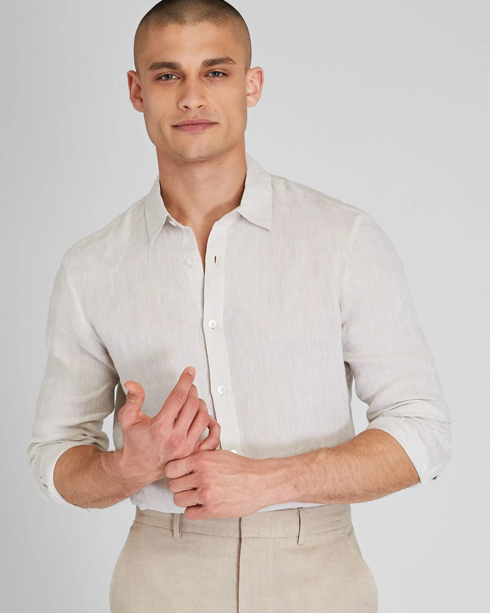 Carlo Bassetti Italian Linen Shirt sold by Club Monaco product image thumbnail 4