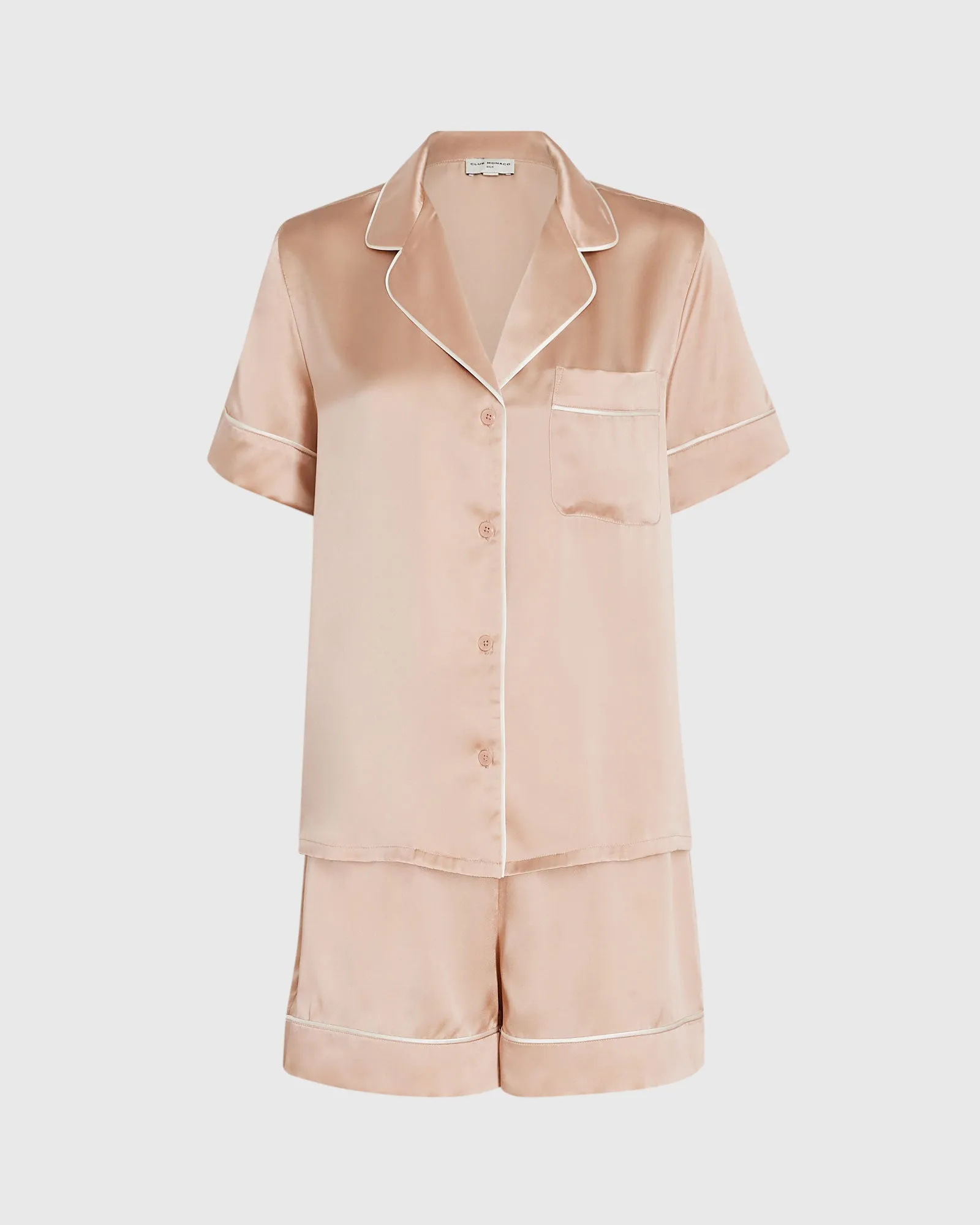 Silk Short-Sleeve Pajama Set sold by Club Monaco product image thumbnail 4