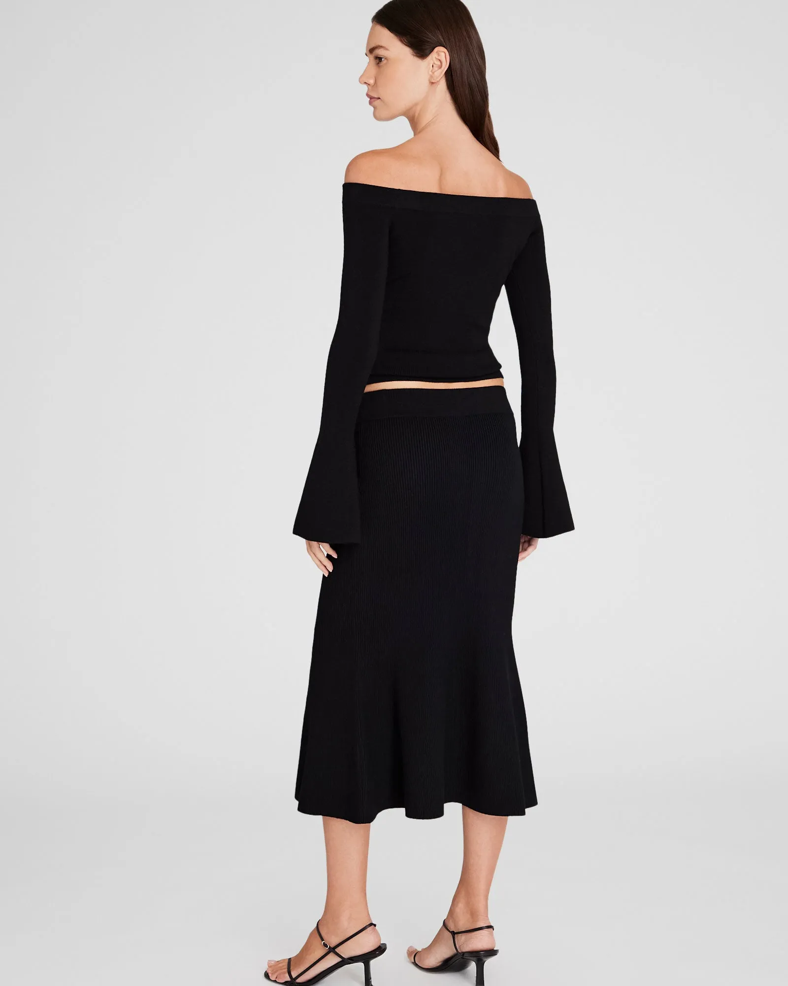 Fluted Knit Midi Skirt sold by Club Monaco product image thumbnail 2