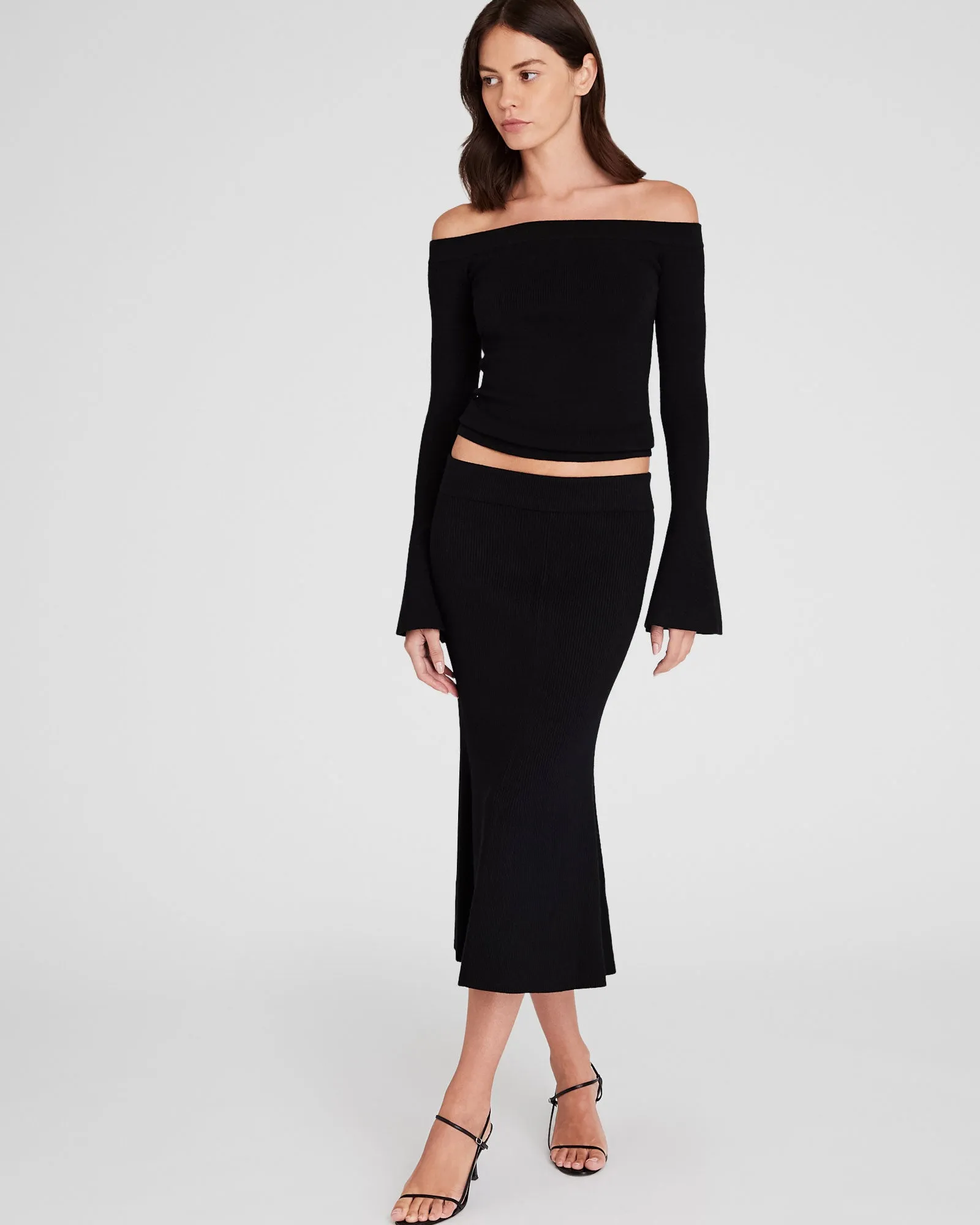 Fluted Knit Midi Skirt sold by Club Monaco product image thumbnail 5