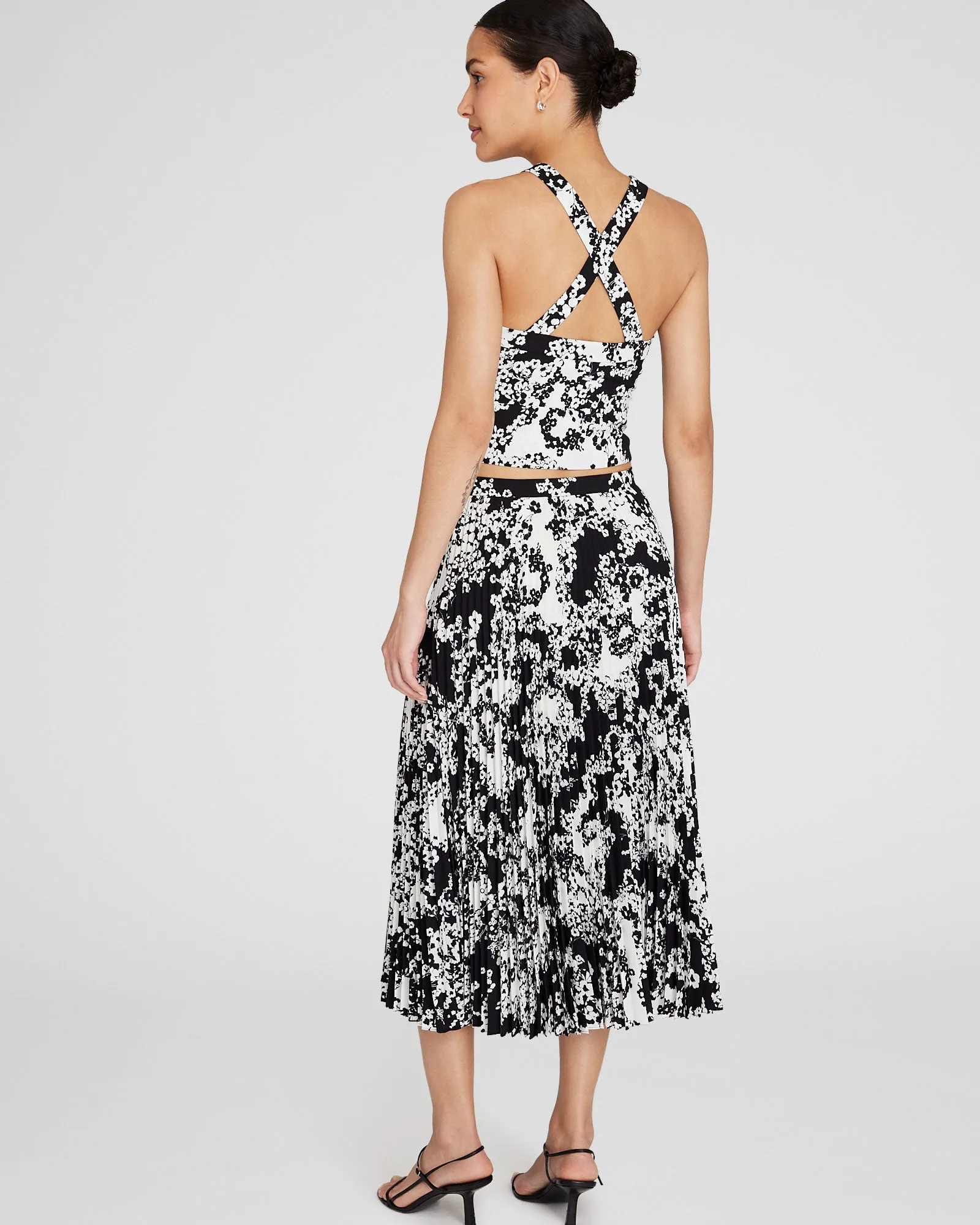 Floral Print Pleated Midi Skirt sold by Club Monaco product image thumbnail 2