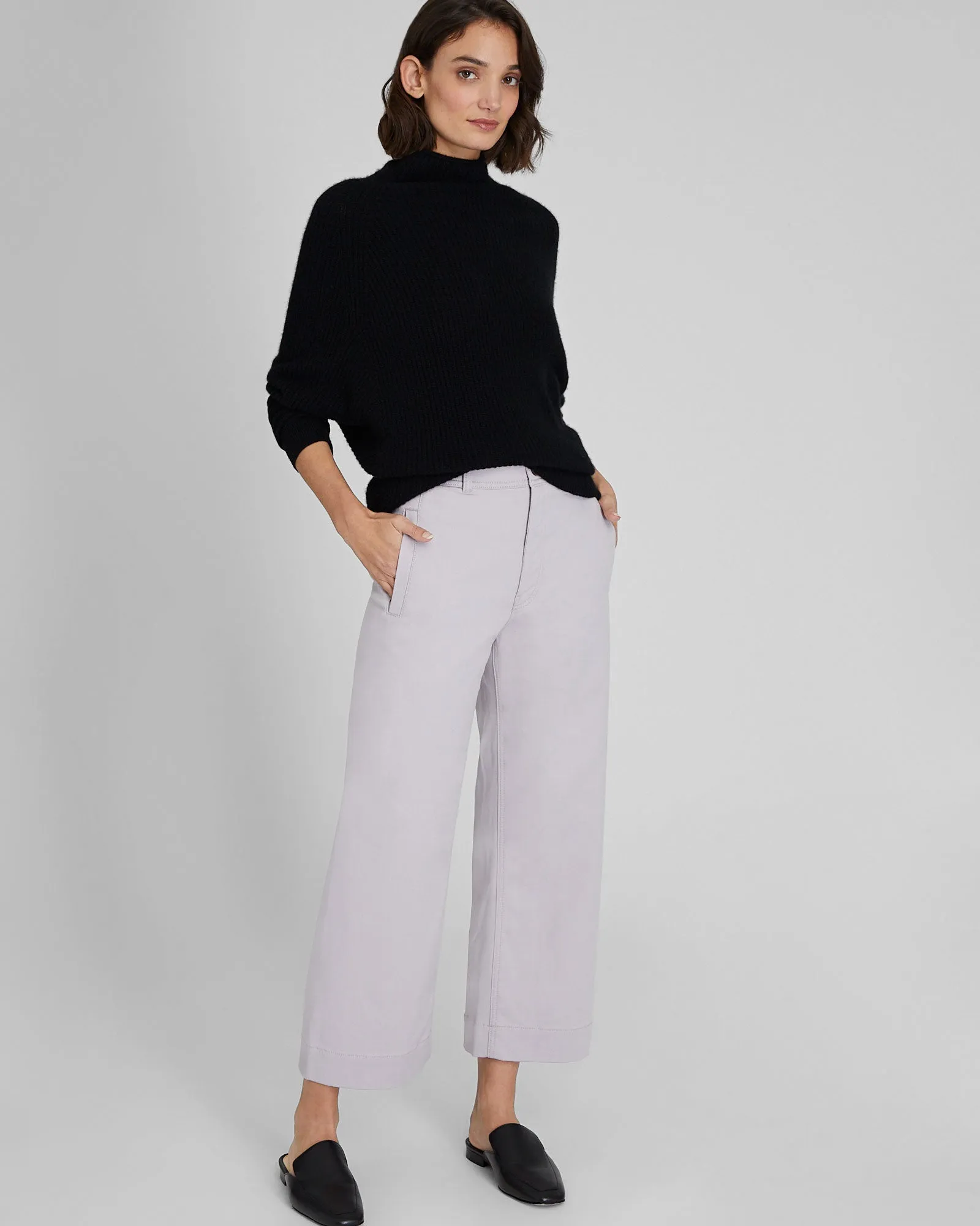 High Rise Cropped Twill Pant sold by Club Monaco product image thumbnail 4