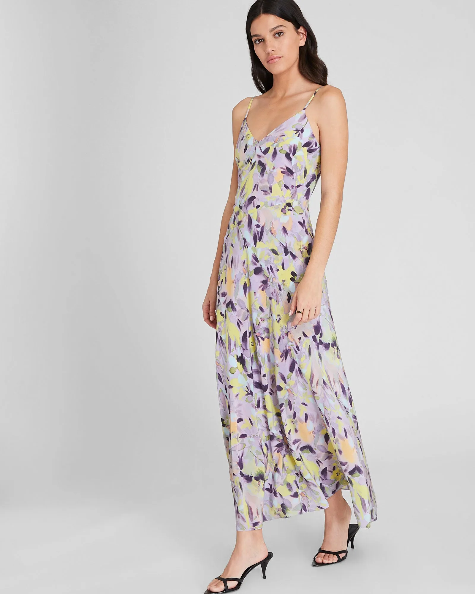 Seam Detail Silk Maxi Dress sold by Club Monaco product image thumbnail 3