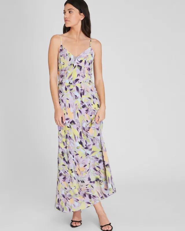 Seam Detail Silk Maxi Dress sold by Club Monaco