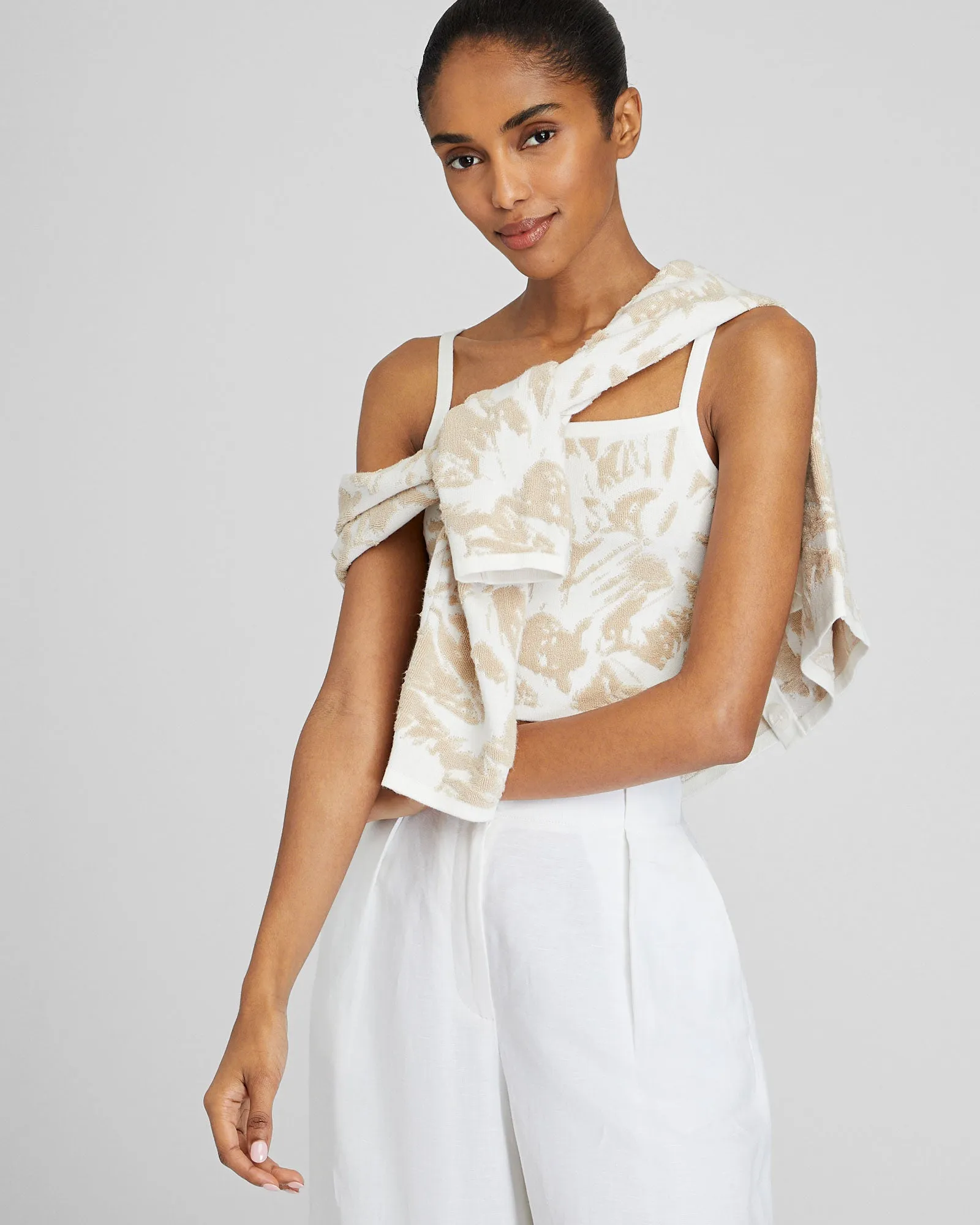 Loop Jacquard Sweater Tank sold by Club Monaco