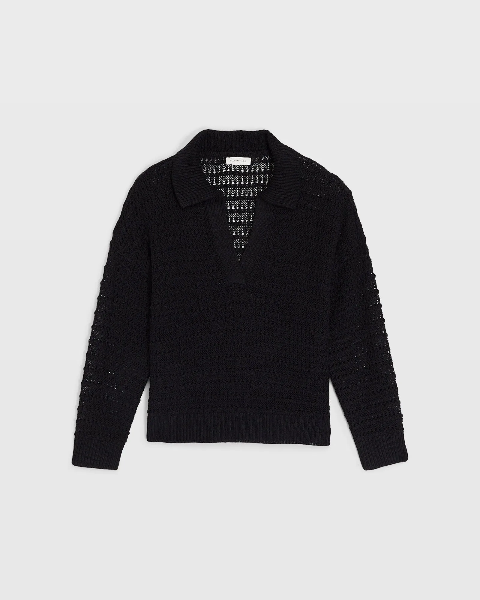 Mixed Stitch Oversized Johnny Collar Sweater sold by Club Monaco product image thumbnail 5