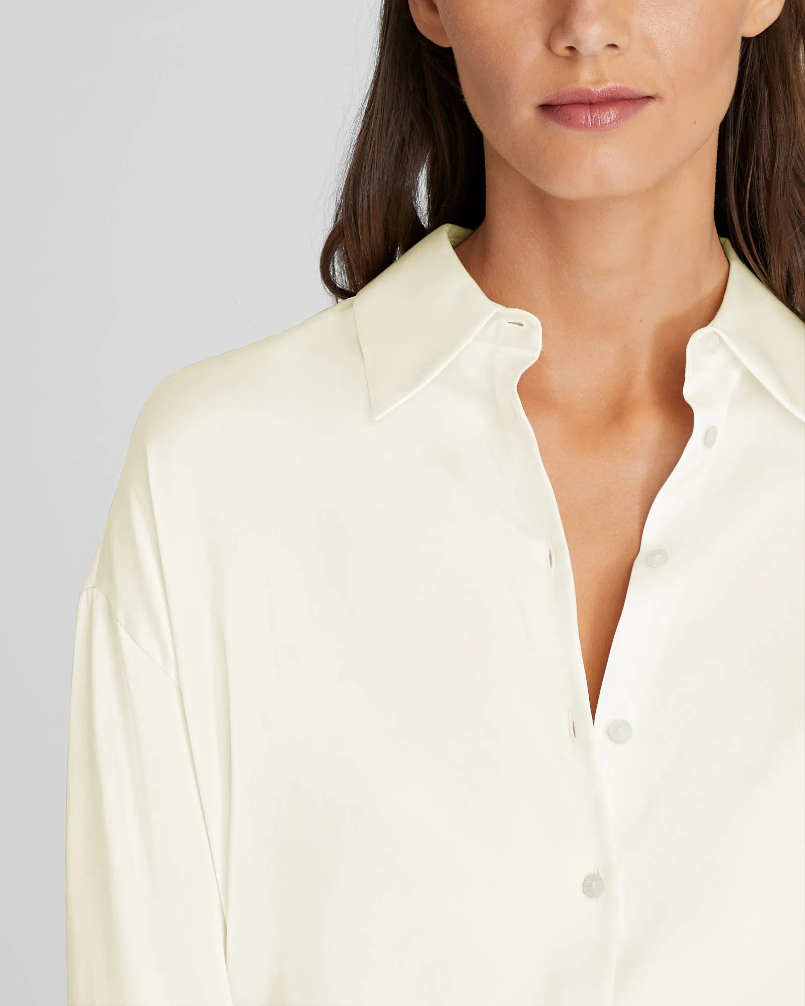 Silk Charmeuse Relaxed Button-Down Shirt sold by Club Monaco product image thumbnail 3