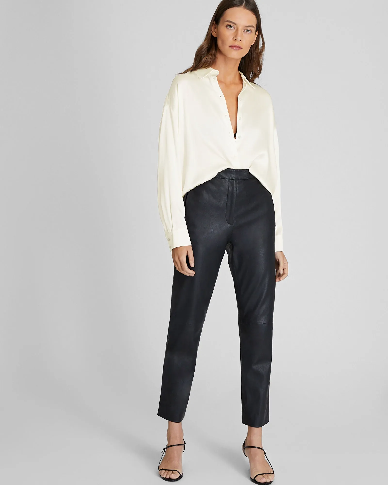 Silk Charmeuse Relaxed Button-Down Shirt sold by Club Monaco product image thumbnail 4