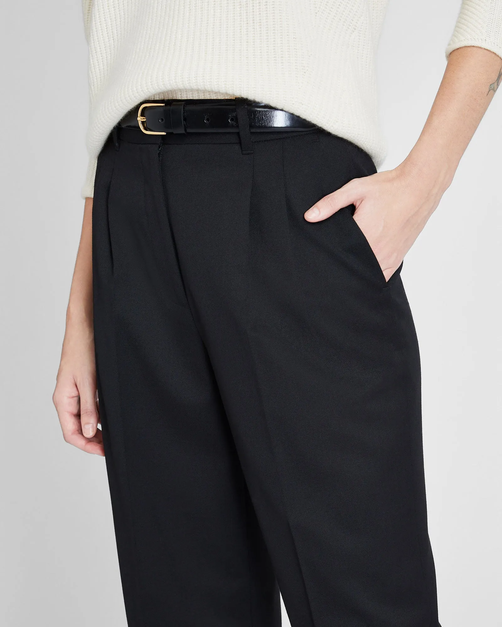Lightweight Wool Pleated Trouser sold by Club Monaco product image thumbnail 3