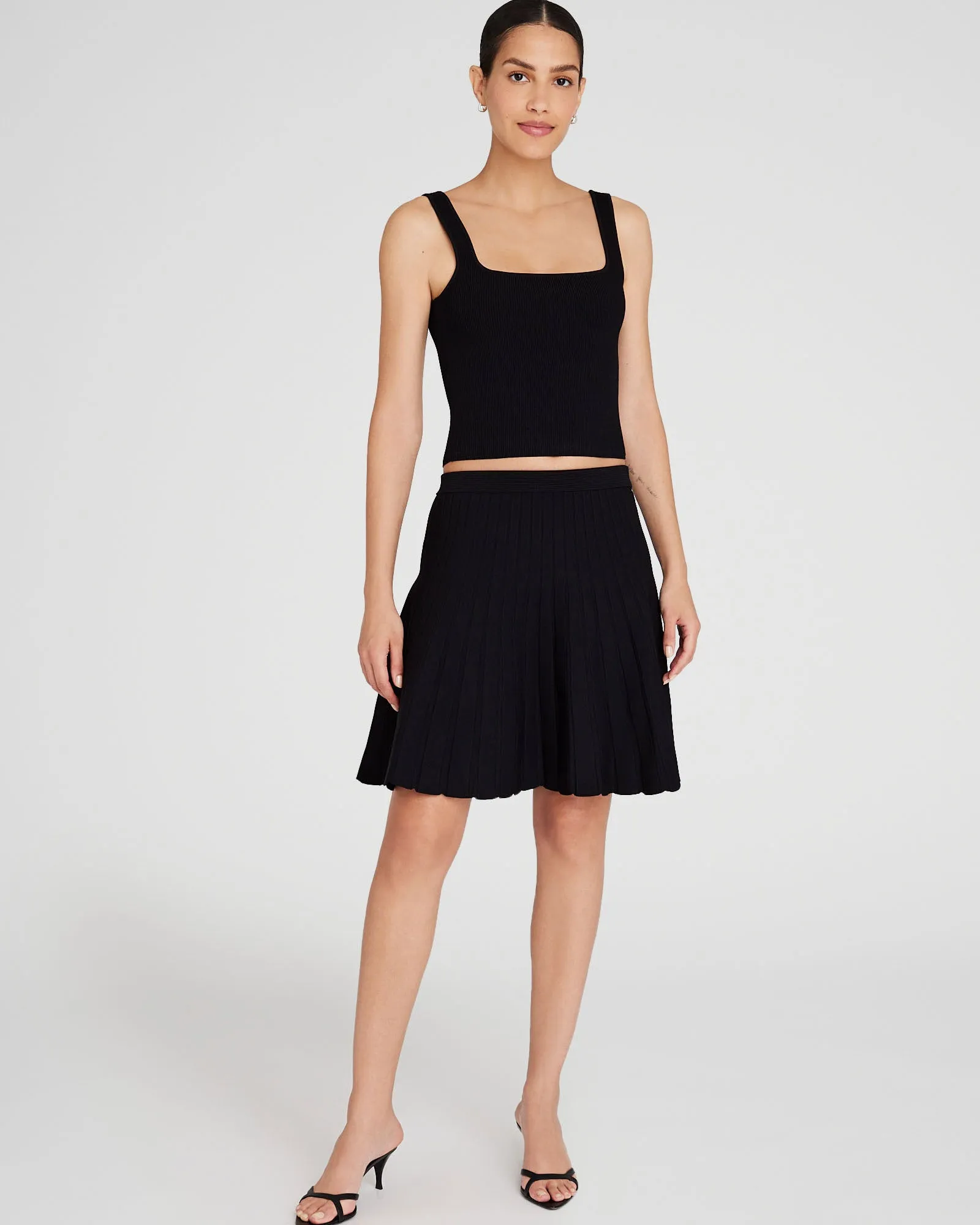 Pleated Mini Knit Skirt sold by Club Monaco