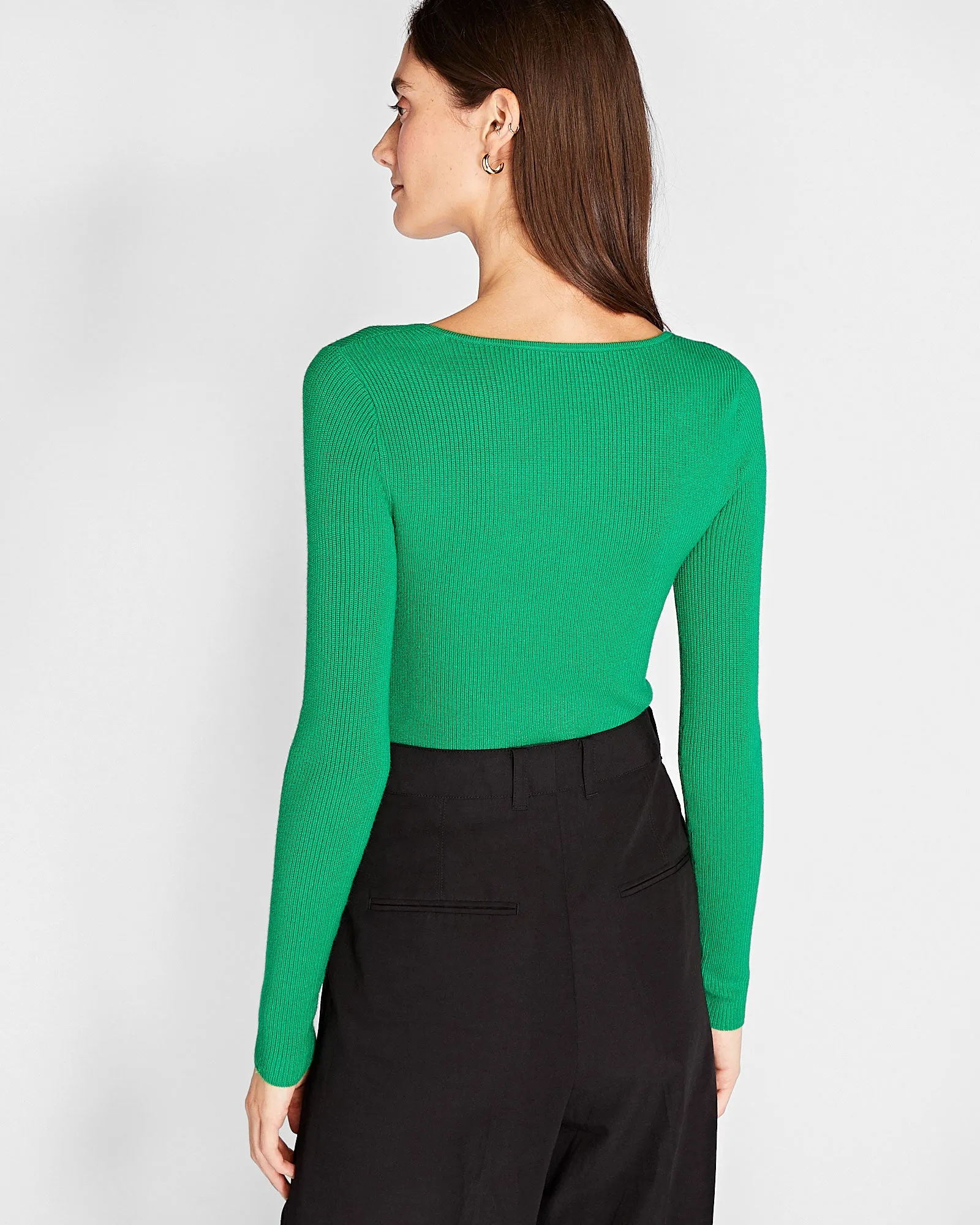 Shrug Neck Rib Sweater sold by Club Monaco product image thumbnail 2