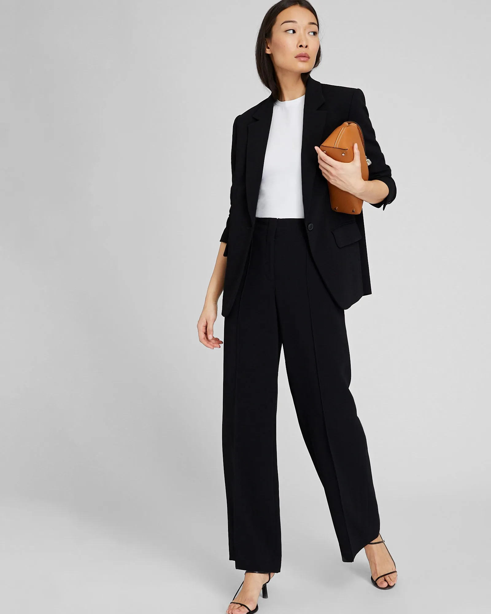 Relaxed Single Breasted Crepe Blazer sold by Club Monaco product image thumbnail 4