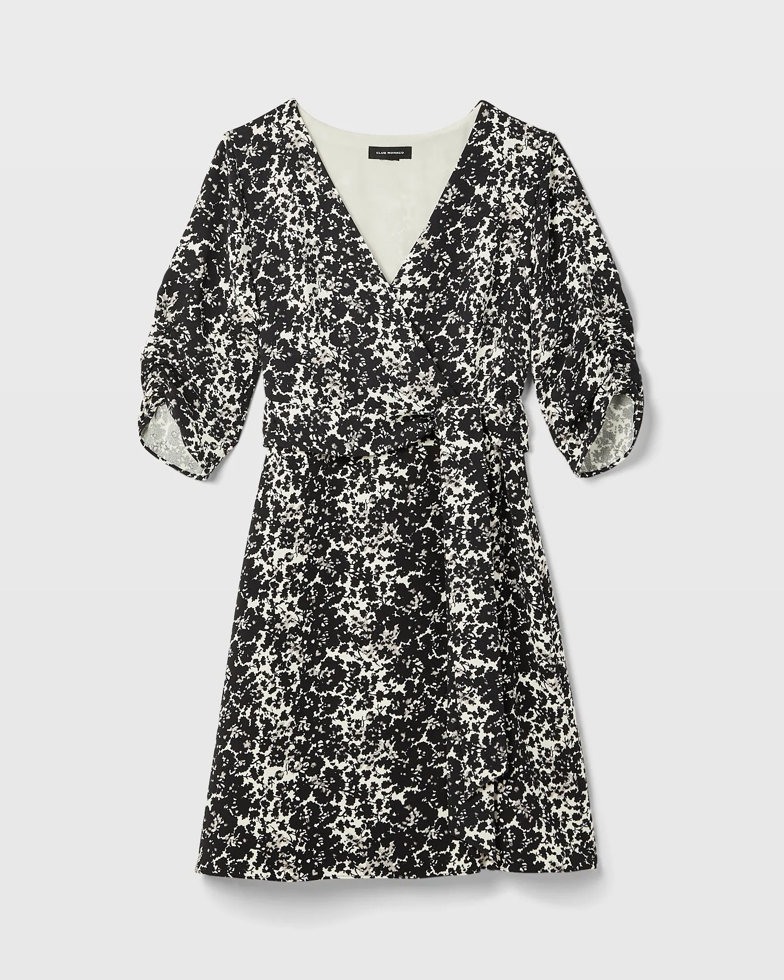 Ruched Sleeve Wrap Dress sold by Club Monaco product image thumbnail 5