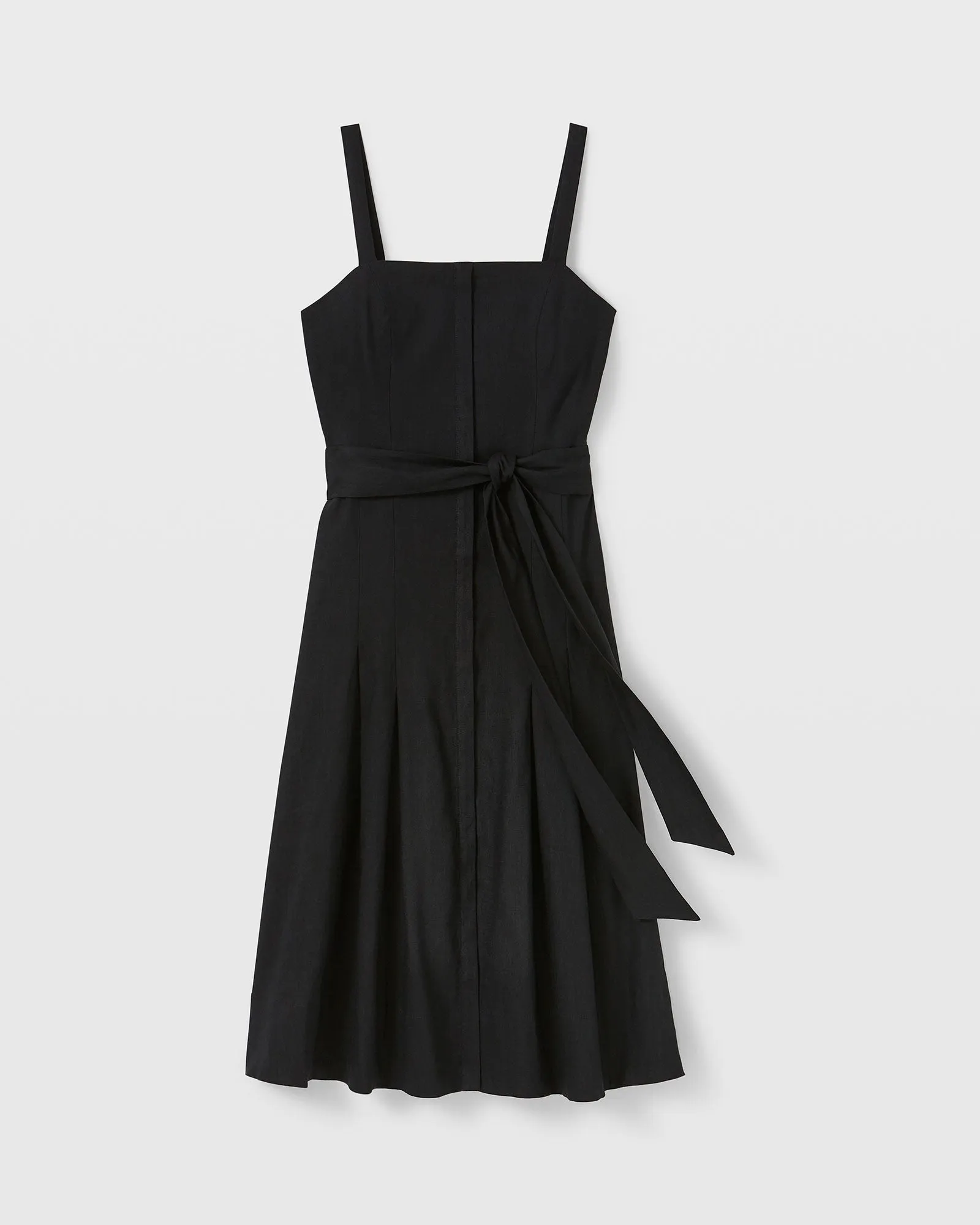 Solid Linen Blend Midi Dress sold by Club Monaco product image thumbnail 4