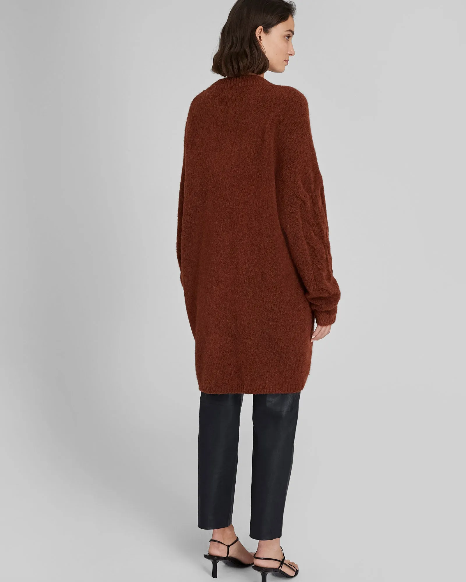 Oversized Cable Sleeve Cardigan sold by Club Monaco product image thumbnail 3