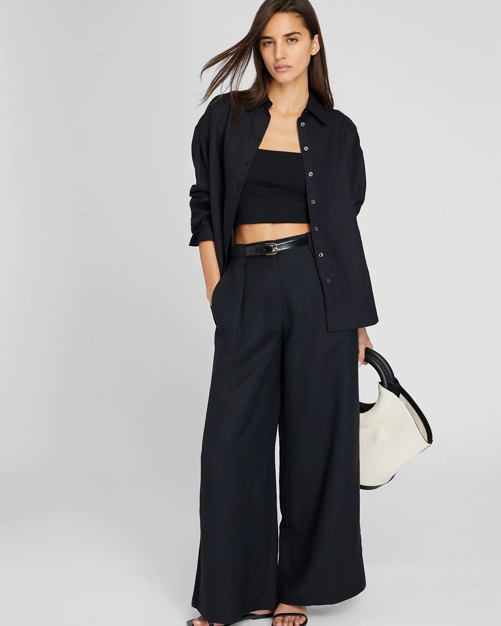 Relaxed Linen Button-Down Shirt sold by Club Monaco product image thumbnail 5