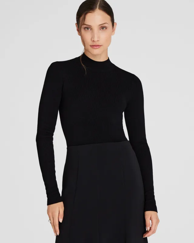 Merino Rib Mockneck Sweater made by Club Monaco