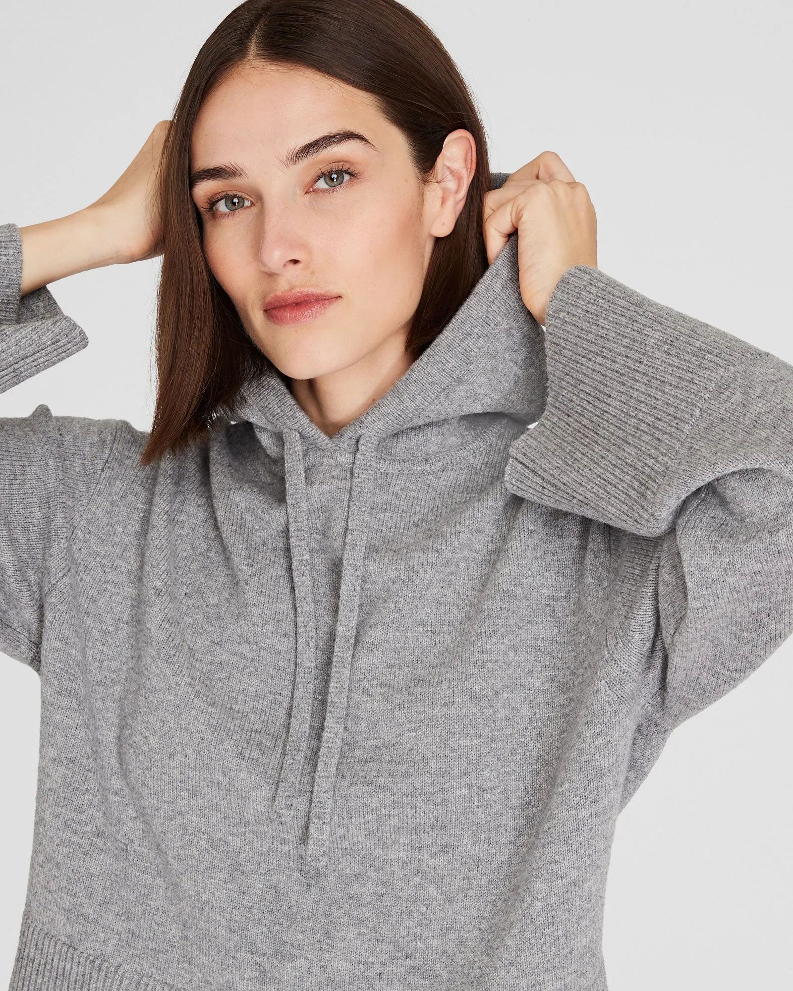 Relaxed Wool and Cashmere Knit Hoodie sold by Club Monaco product image thumbnail 2