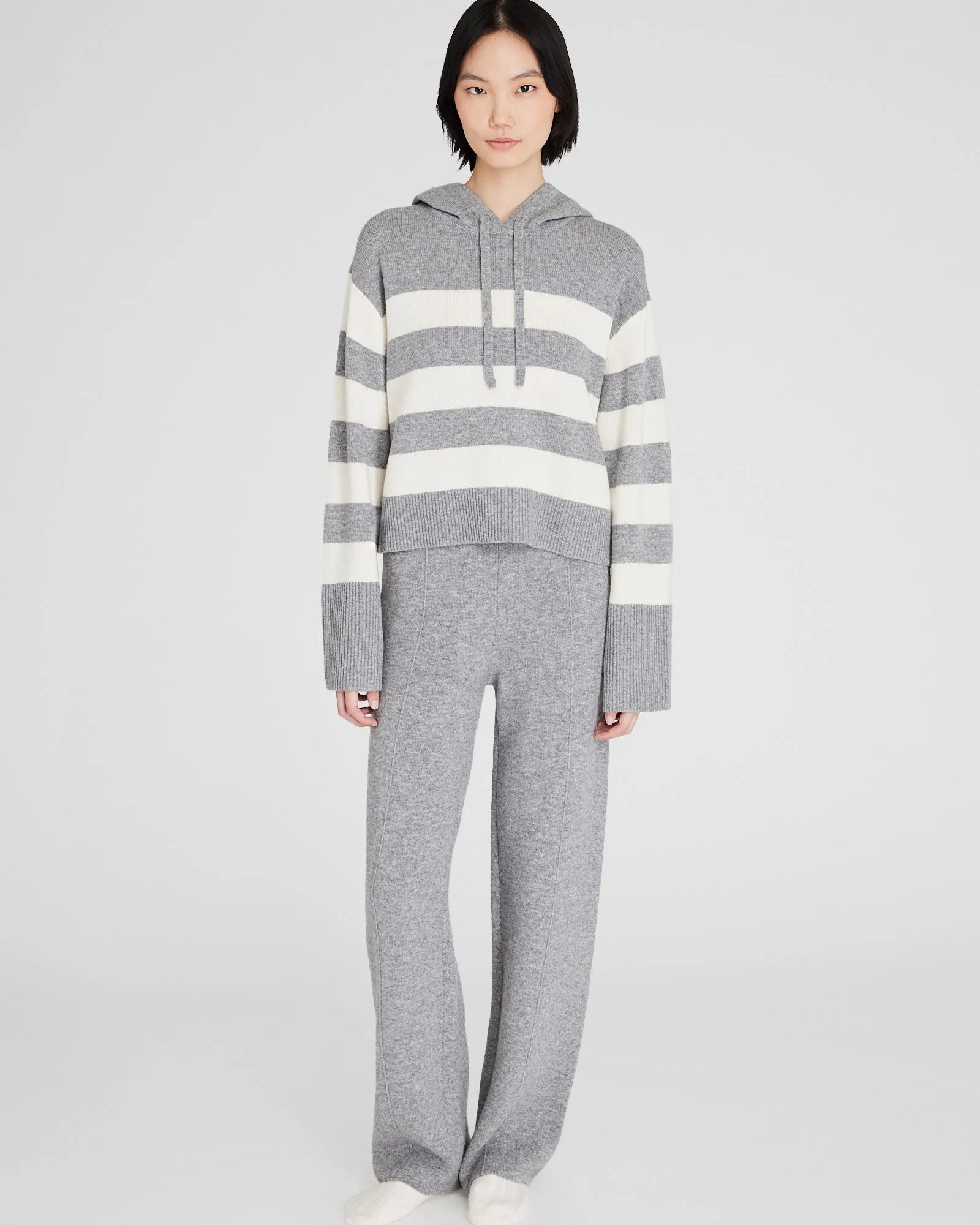 Striped Relaxed Wool-Cashmere Hoodie sold by Club Monaco product image thumbnail 4